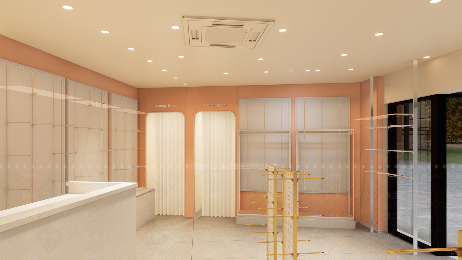 现代简欧服装店SU模型下载【ID:1193104695】