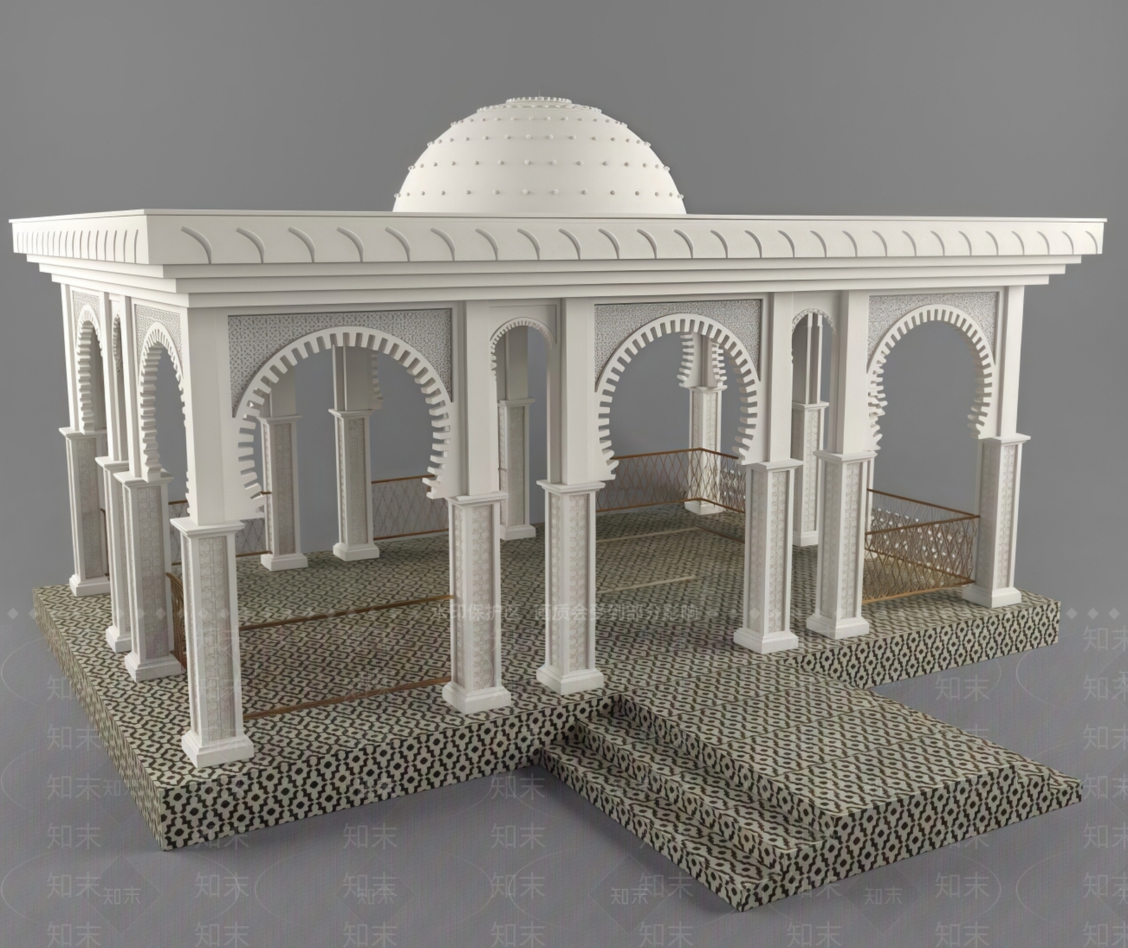 欧式复古亭子3D模型下载【ID:1192895193】