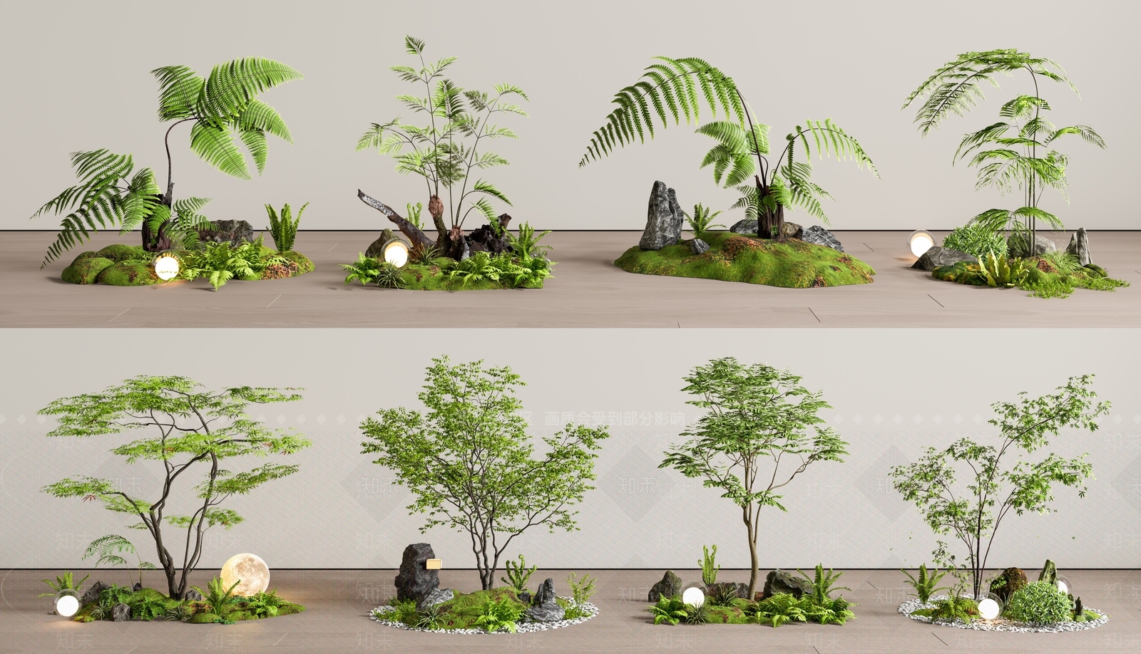 现代室内景观3D模型下载【ID:1192897414】