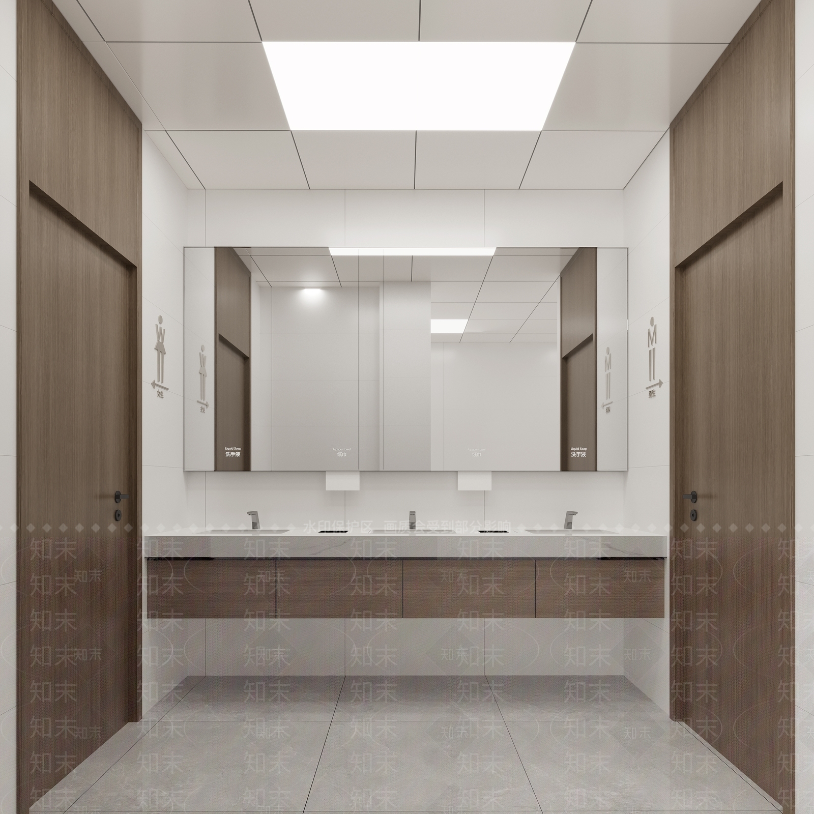 现代公共卫生间3D模型下载【ID:1192903103】