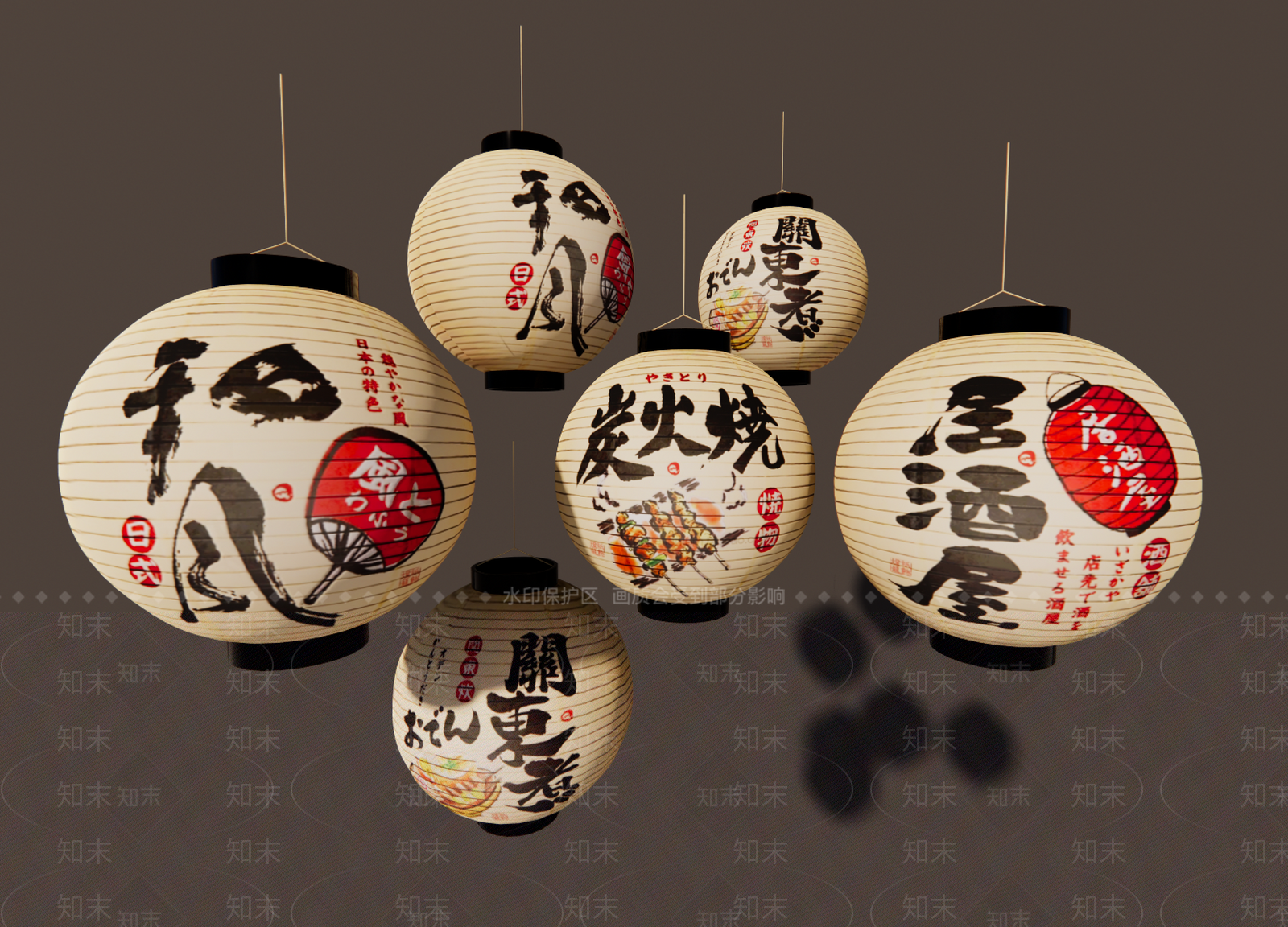 日式灯笼SU模型下载【ID:1192905329】