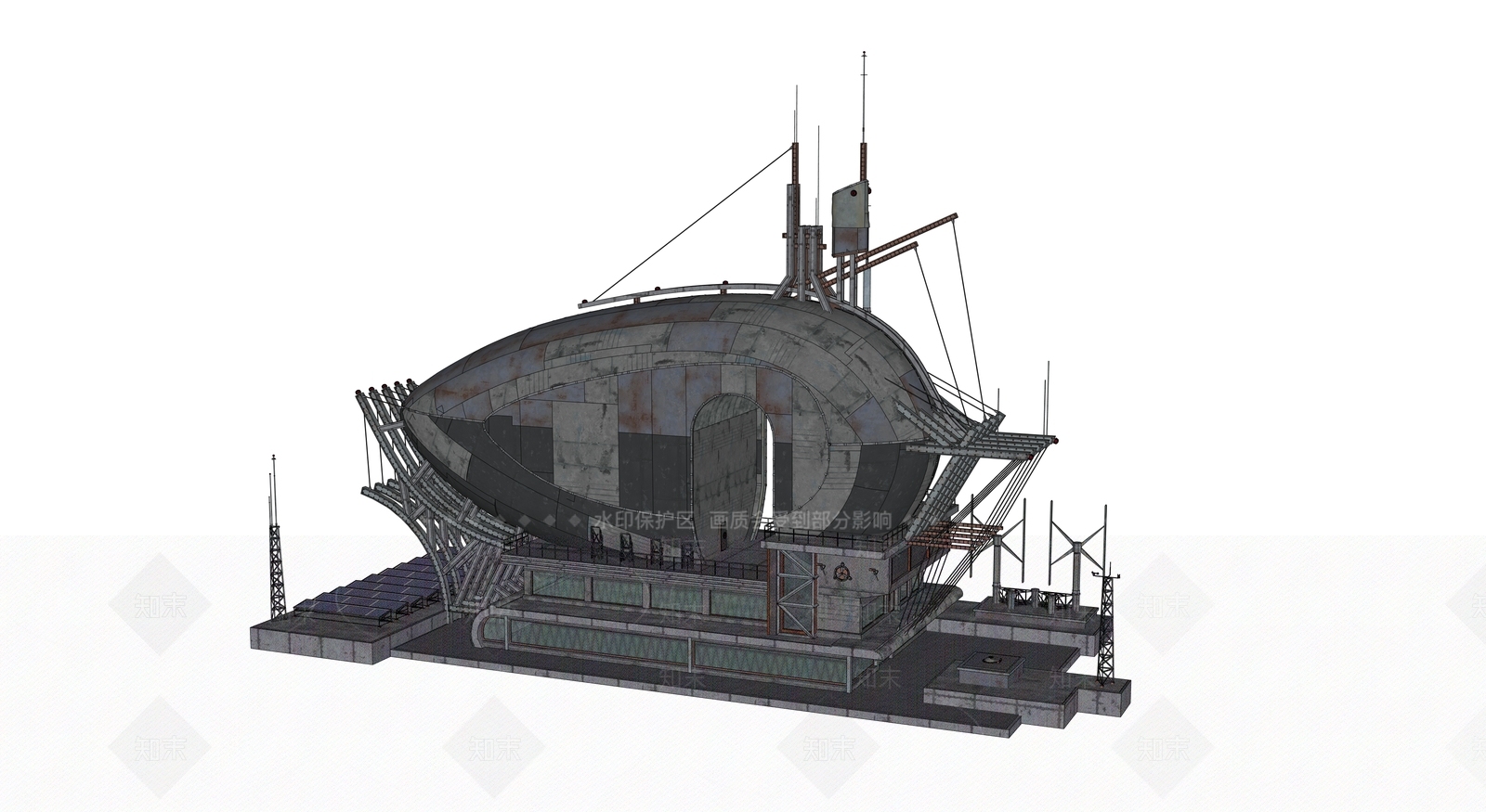 现代风格建筑SU模型下载【ID:1192905706】