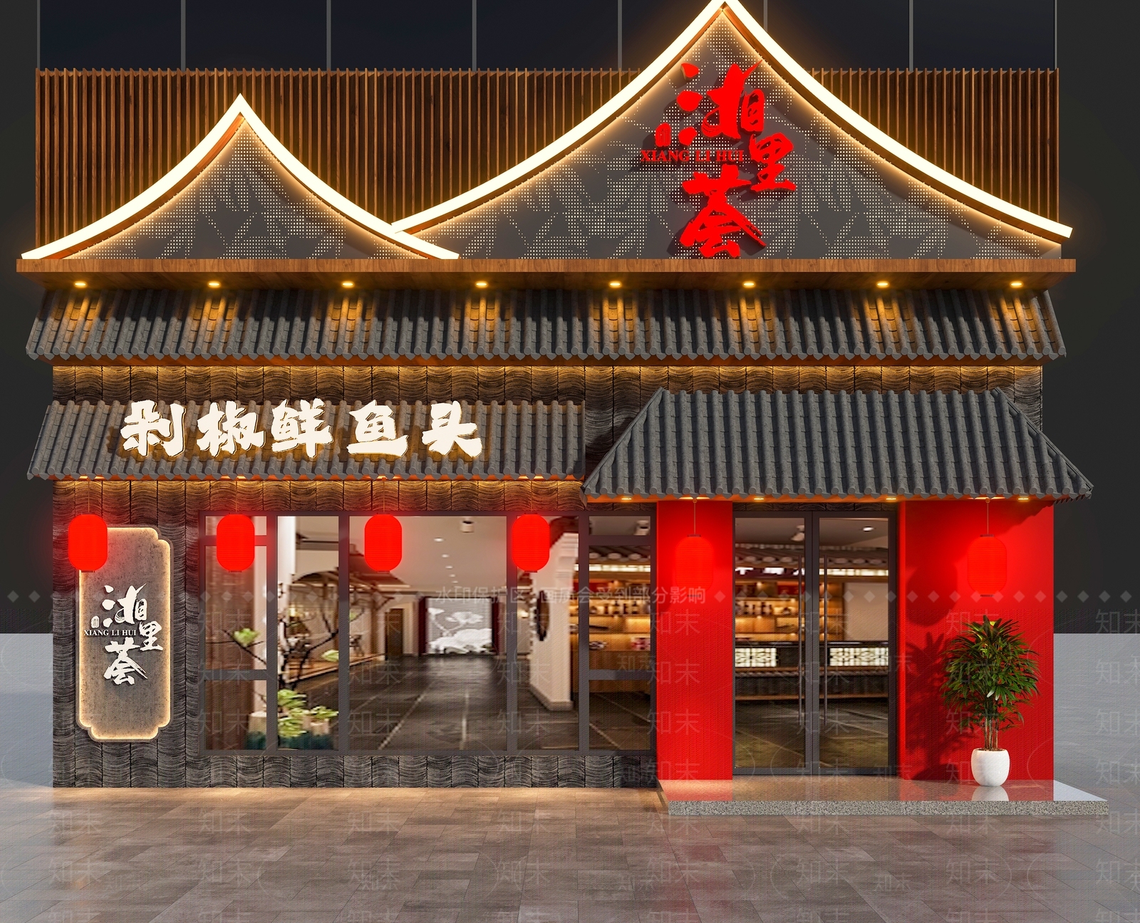 中式门头3D模型下载【ID:1192907472】