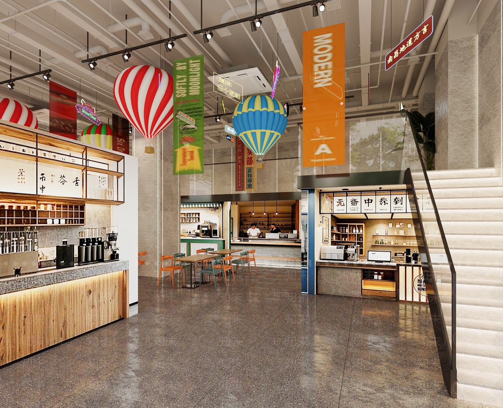 现代工业火锅店3D模型下载【ID:1192913279】