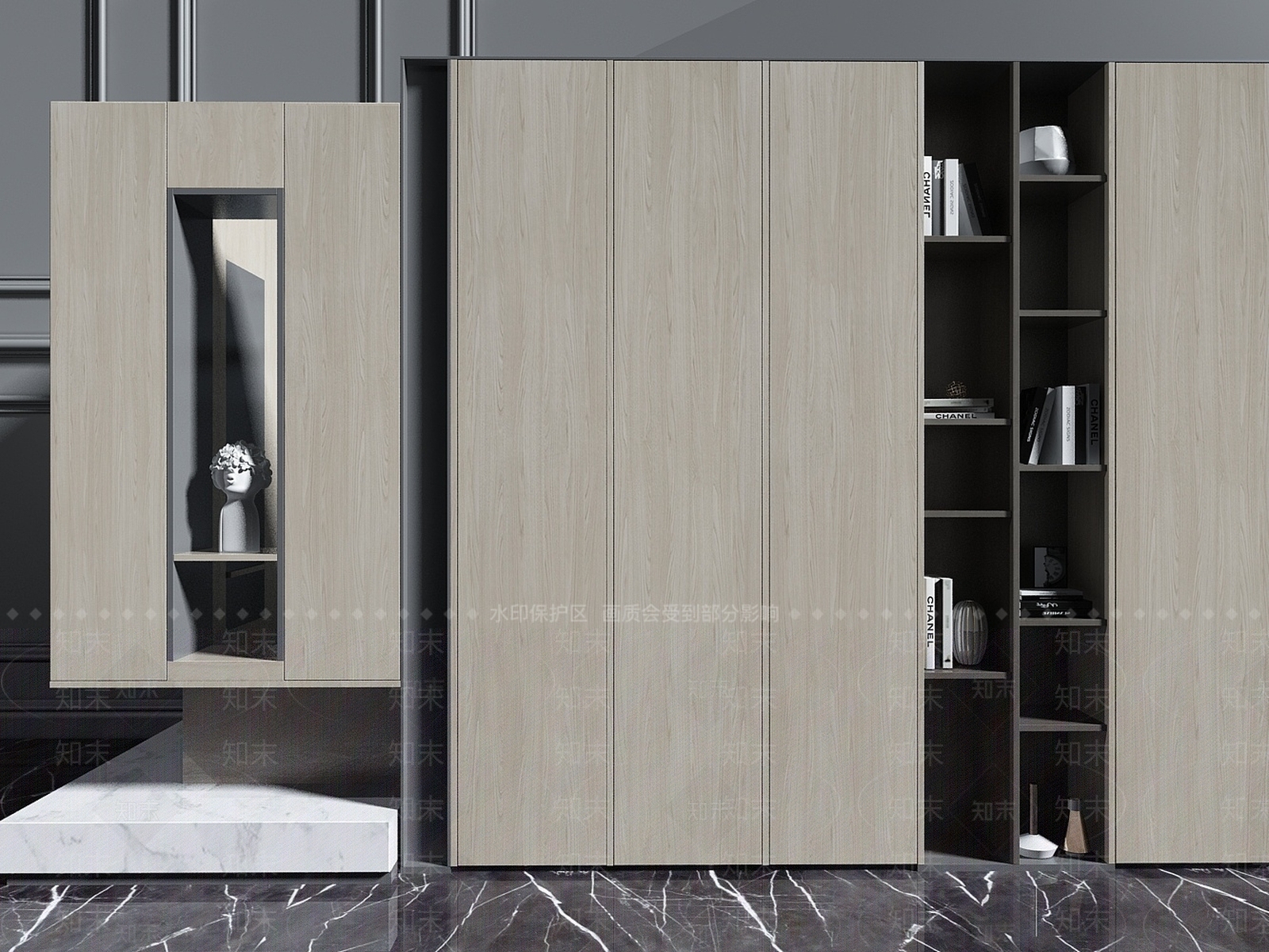 现代家具单体组合3D模型下载【ID:1192914585】