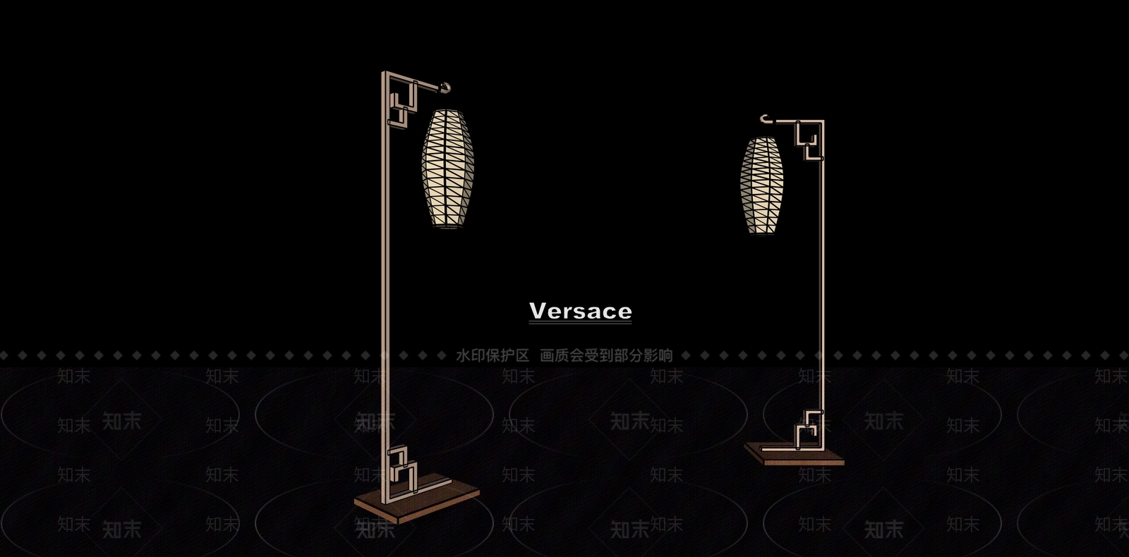 新中式中式落地灯SU模型下载【ID:1192918420】