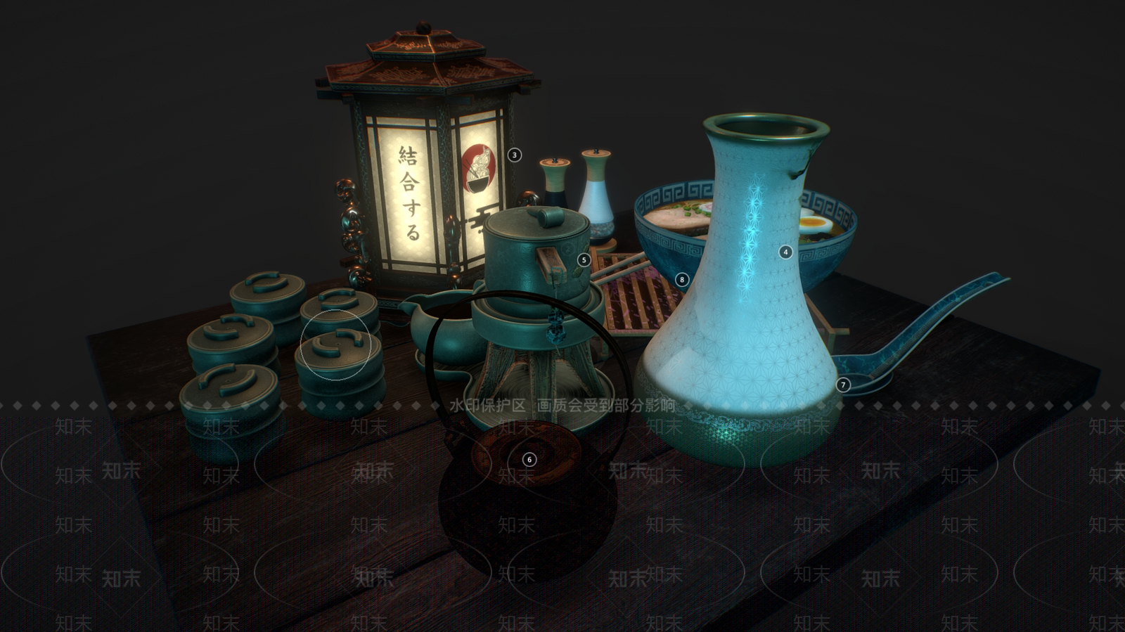 酒水食物3D模型下载【ID:1192920872】