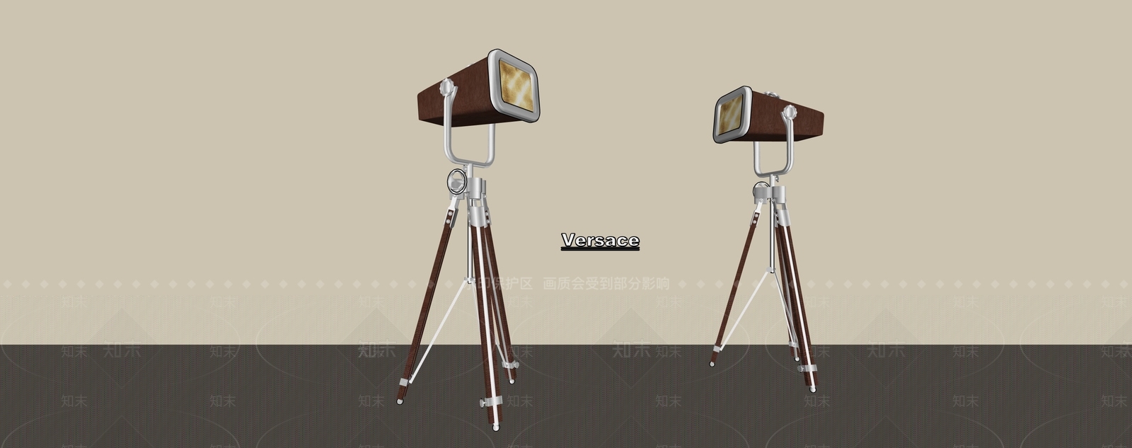 现代复古落地灯3D模型下载【ID:1192920394】