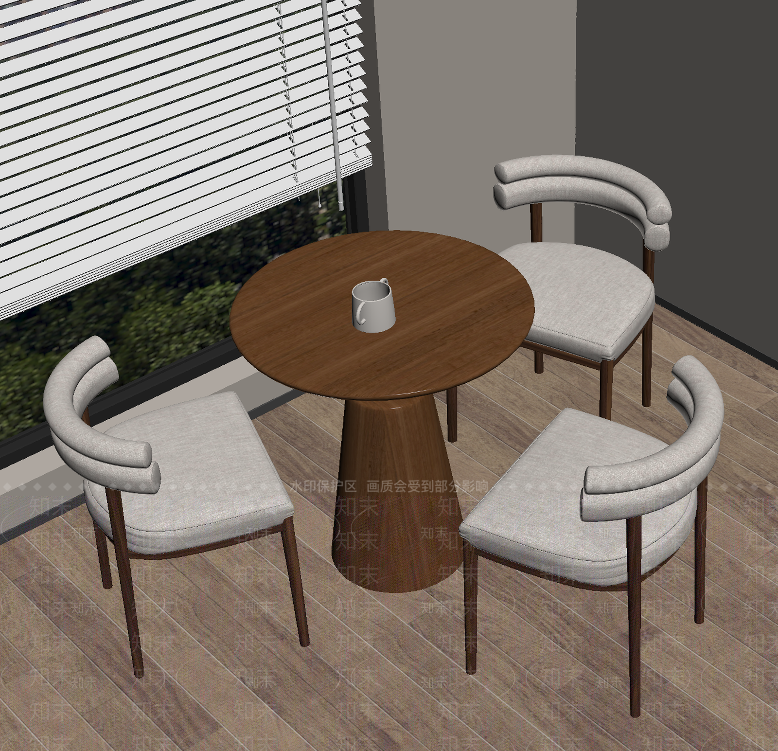 中古休闲桌椅SU模型下载【ID:1192921574】
