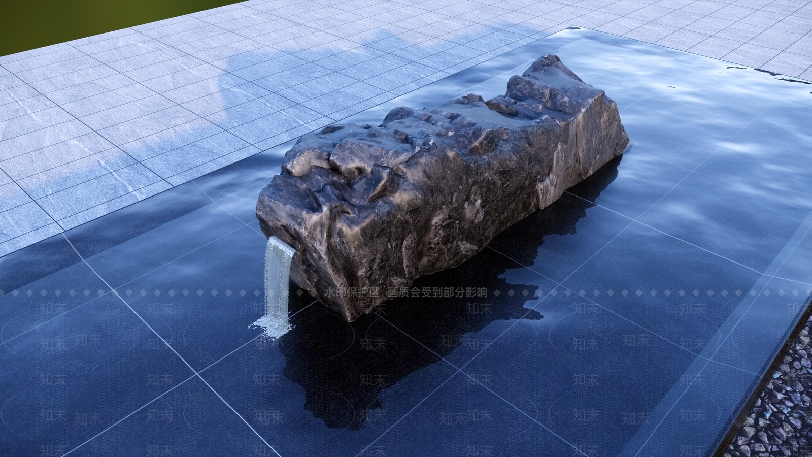 新中式中式石头SU模型下载【ID:1192925997】