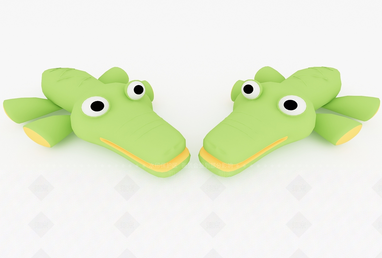 现代小鳄鱼抱枕3D模型下载【ID:1192926765】