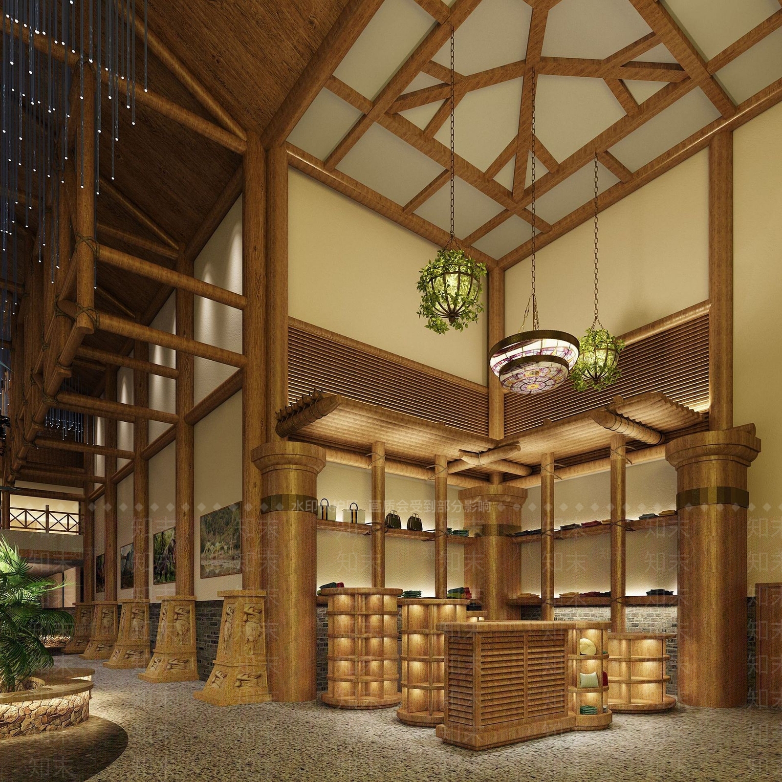 现代恐龙展览馆大厅3D模型下载【ID:1192927973】