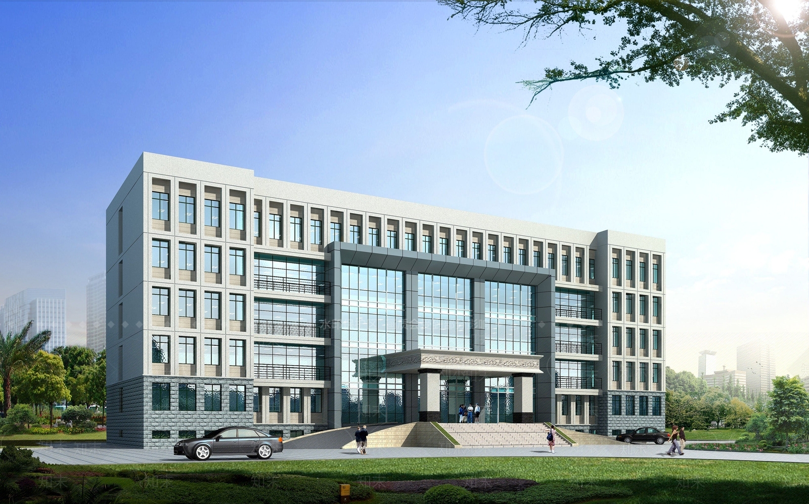 现代办公楼3D模型下载【ID:1192931388】