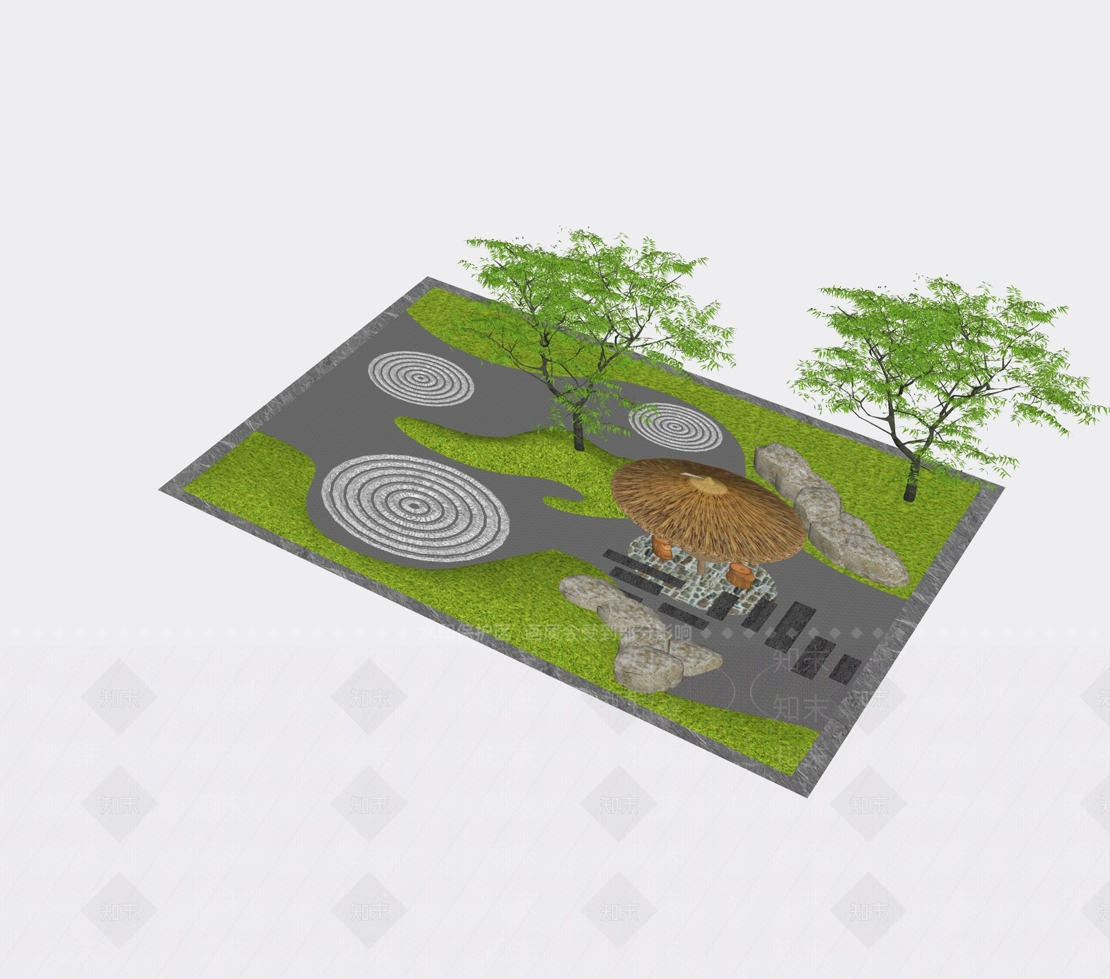 现代微地形SU模型下载【ID:1192931691】