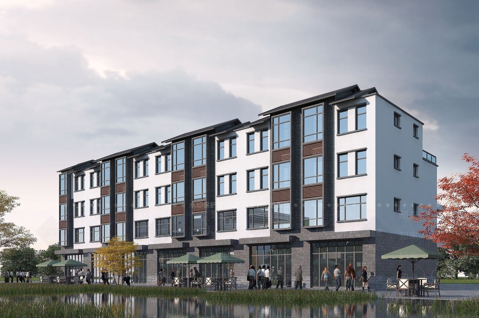 现代商住楼3D模型下载【ID:1192932768】