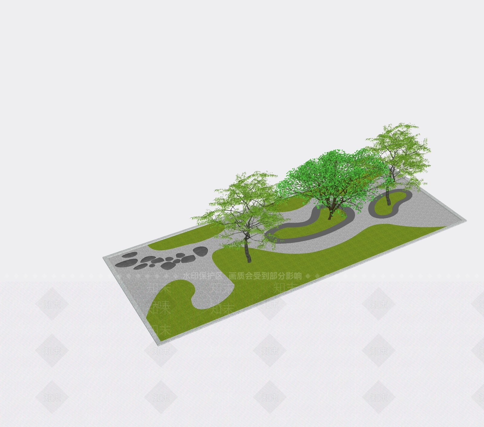 现代别墅庭院SU模型下载【ID:1192933900】