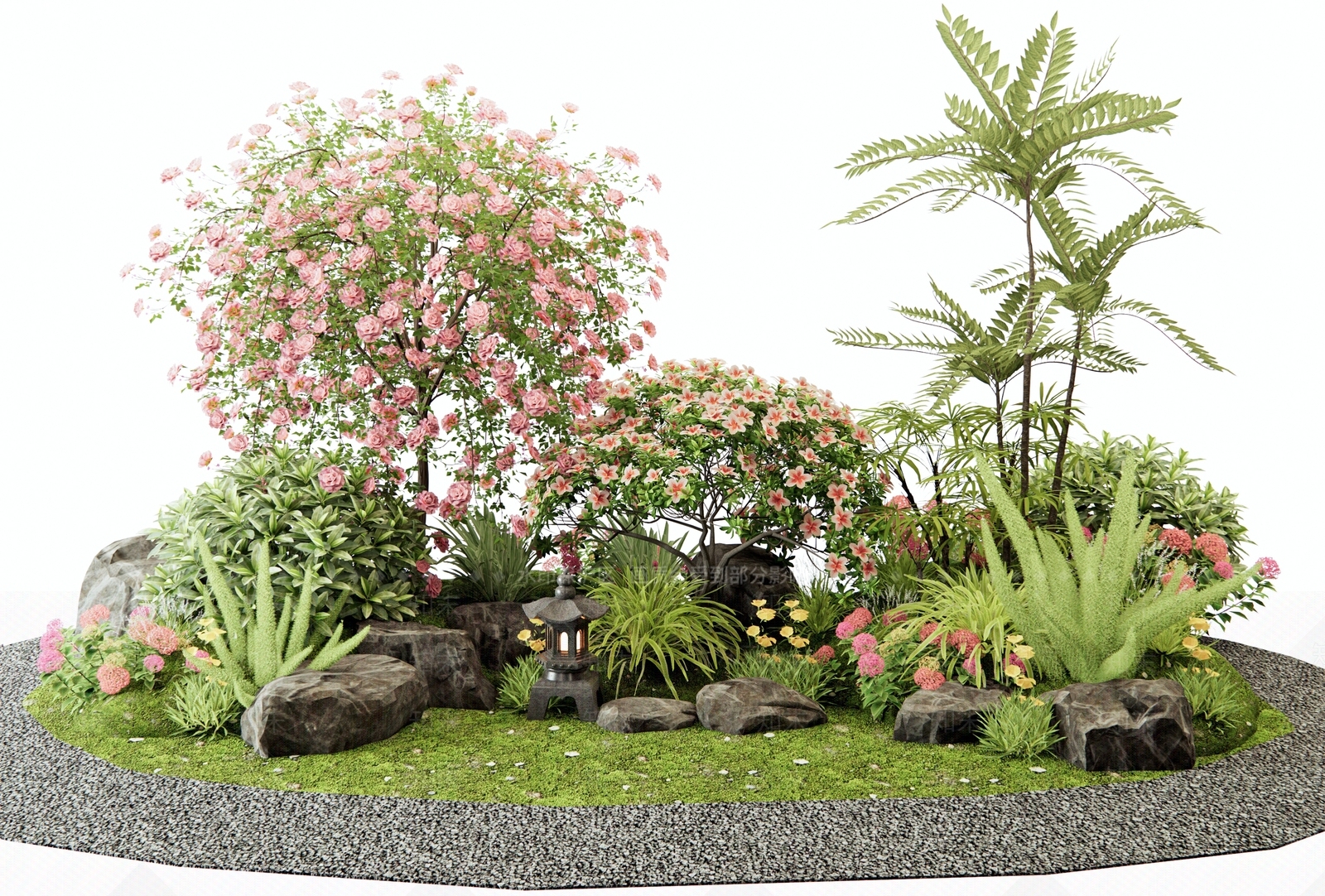 花草组合3D模型下载【ID:1192934715】