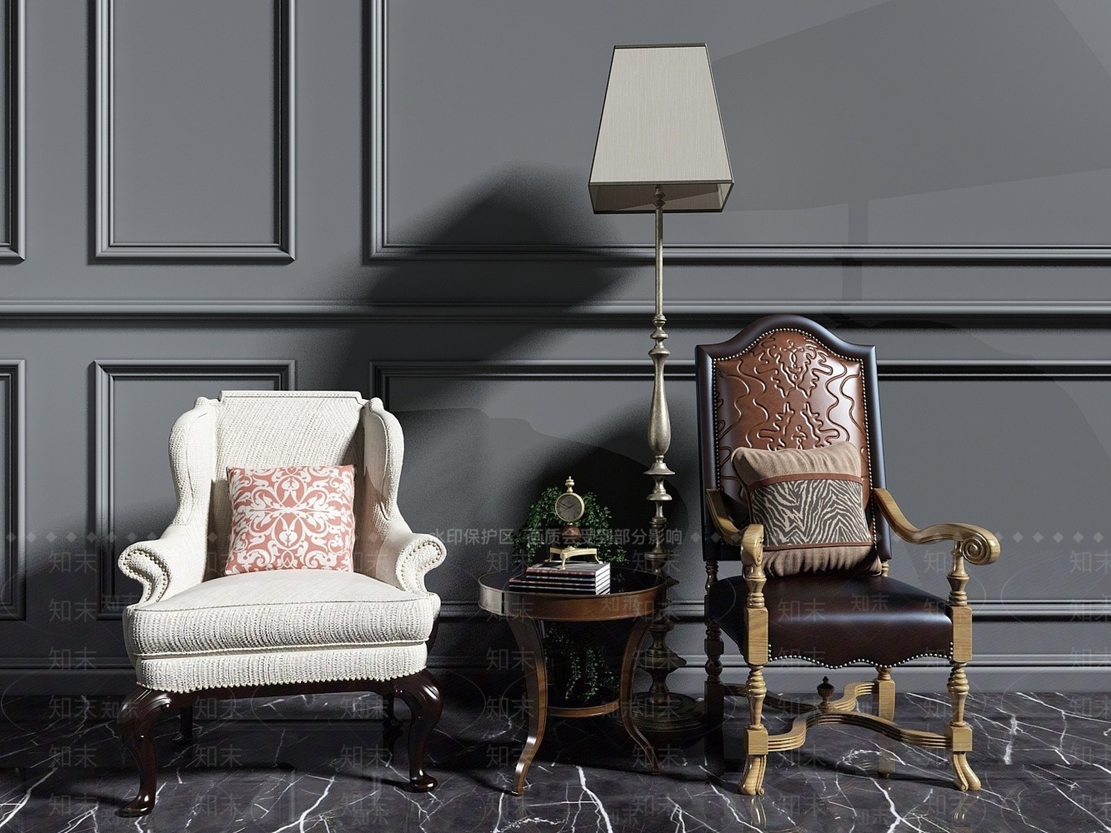 现代休闲椅子3D模型下载【ID:1192939963】