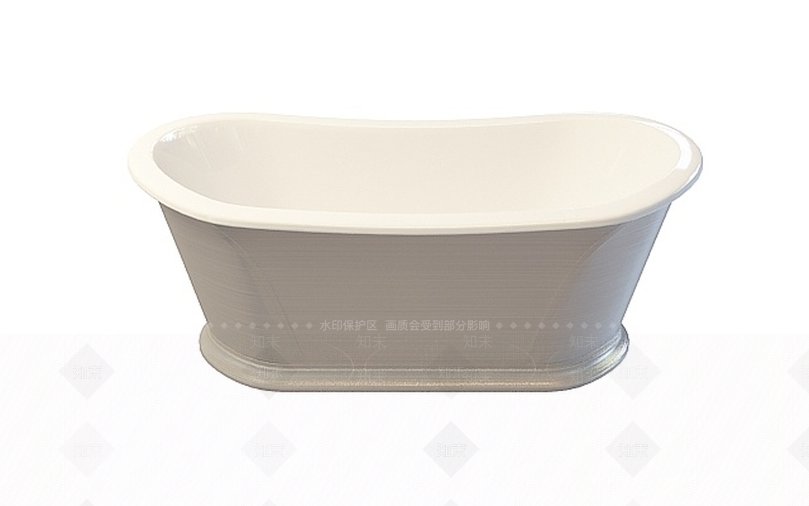 现代椭圆形嵌入式浴缸3D模型下载【ID:1192940455】