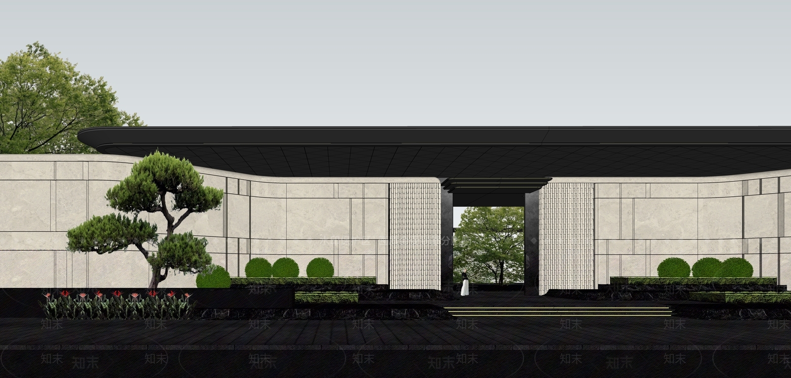 现代小区建筑SU模型下载【ID:1192942169】