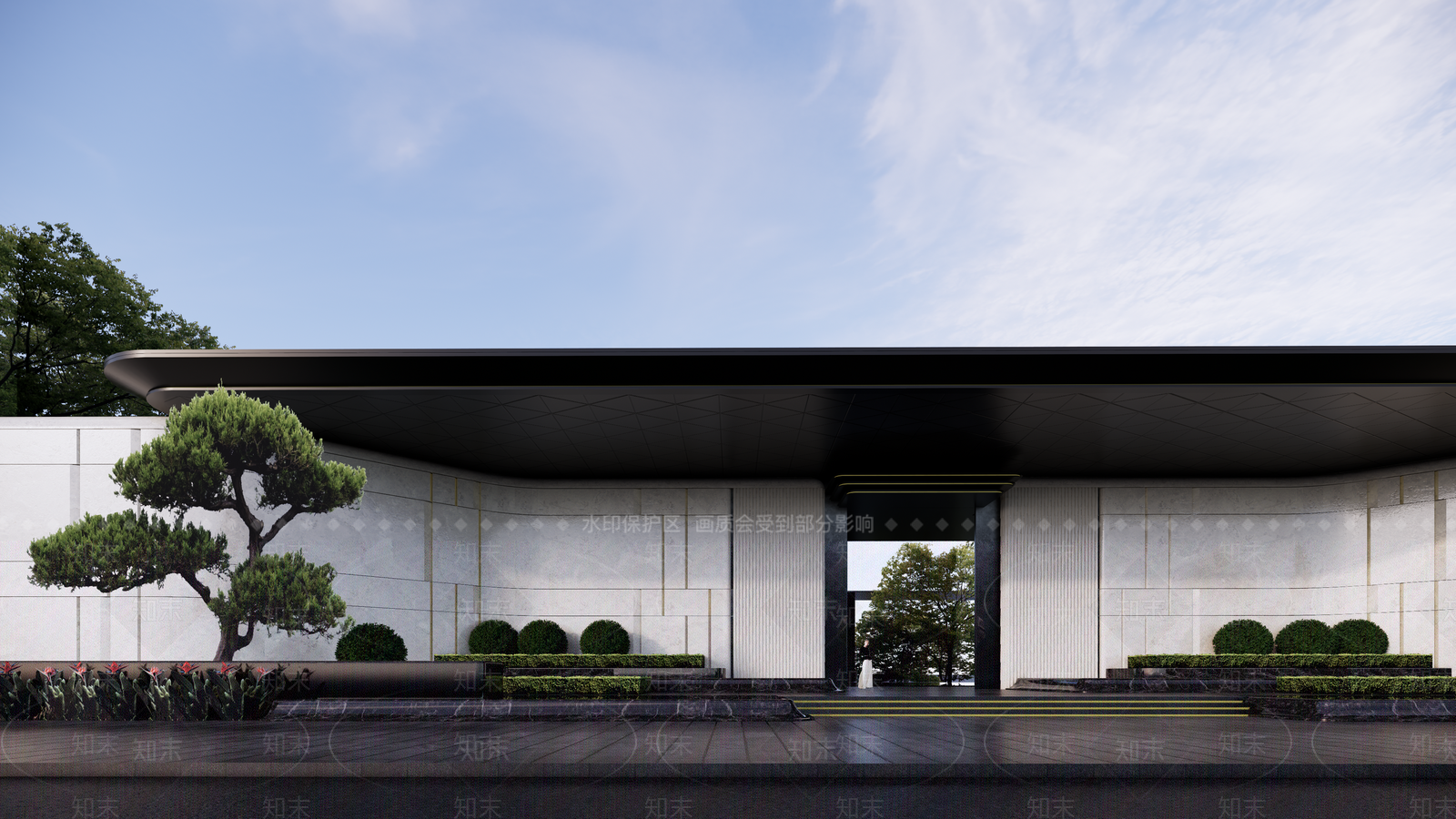 现代小区建筑SU模型下载【ID:1192942169】