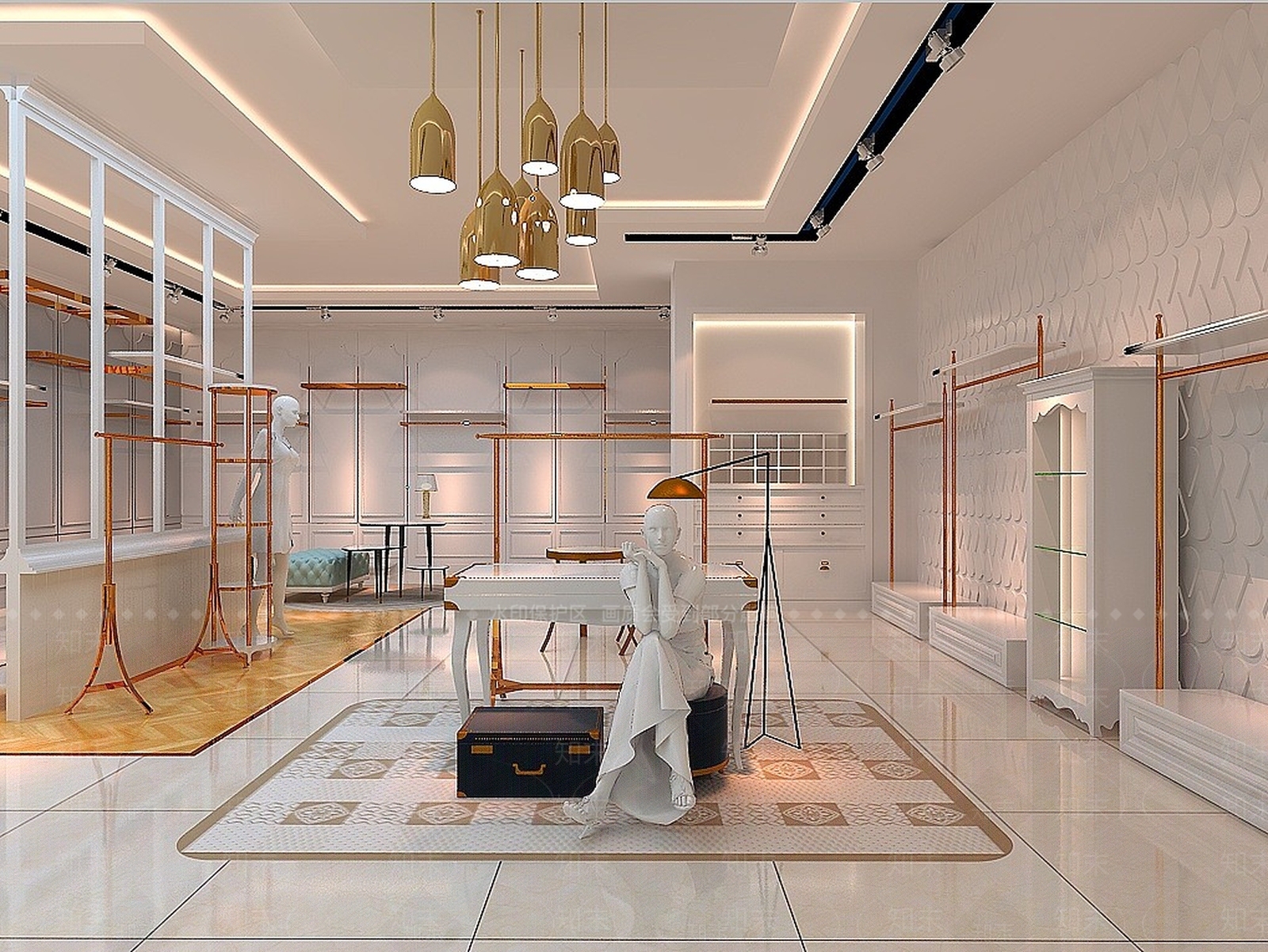 现代服装专卖店3D模型下载【ID:1192943284】