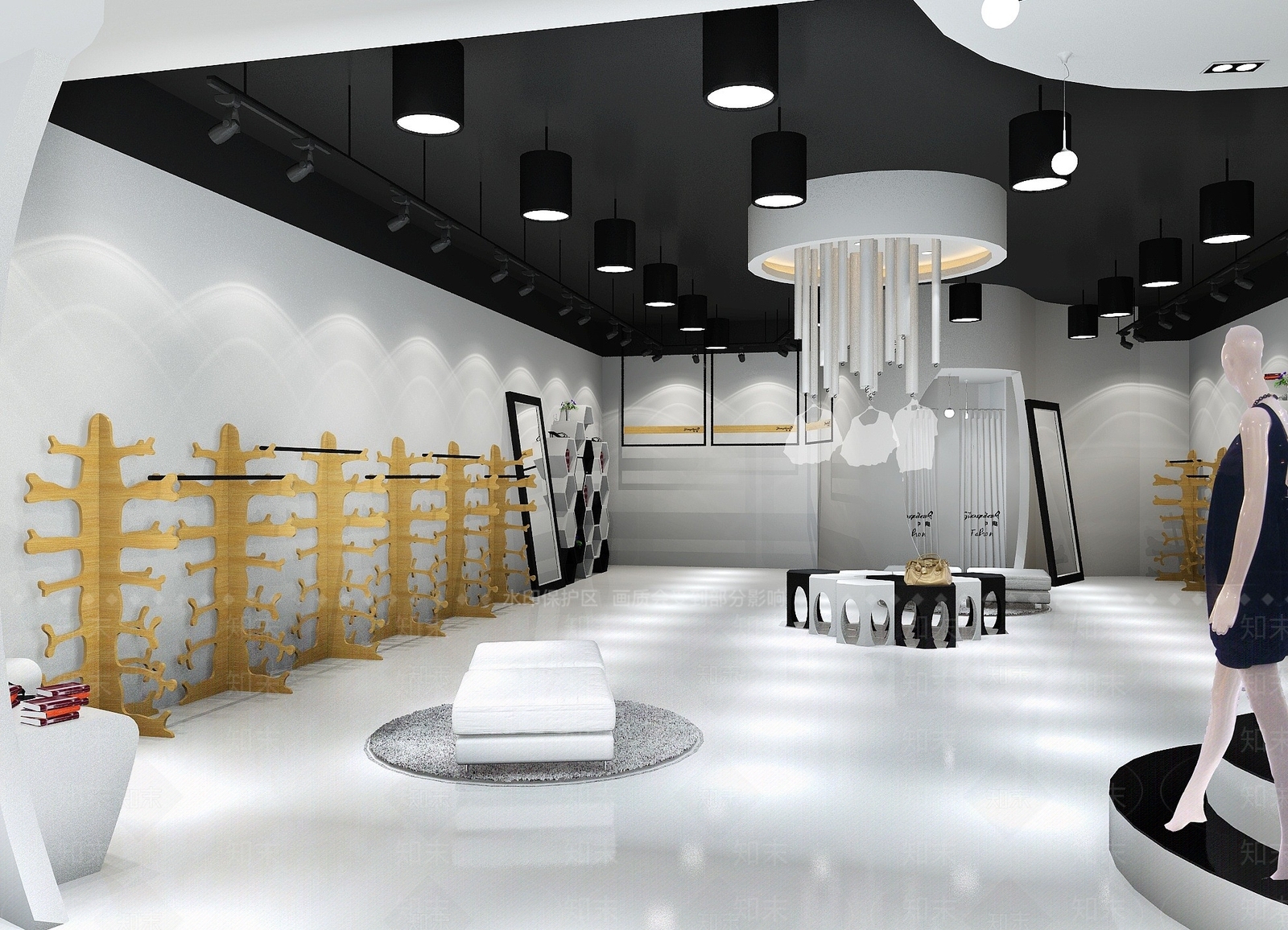 现代服装店3D模型下载【ID:1192943792】