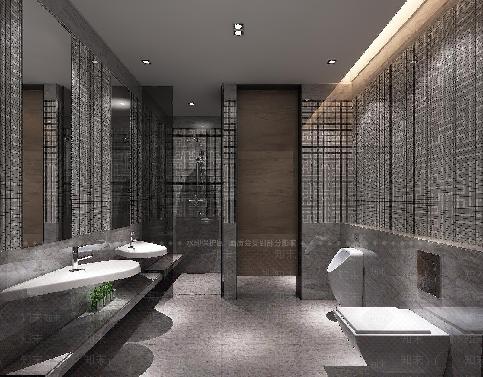 现代公用卫生间3D模型下载【ID:1192944153】