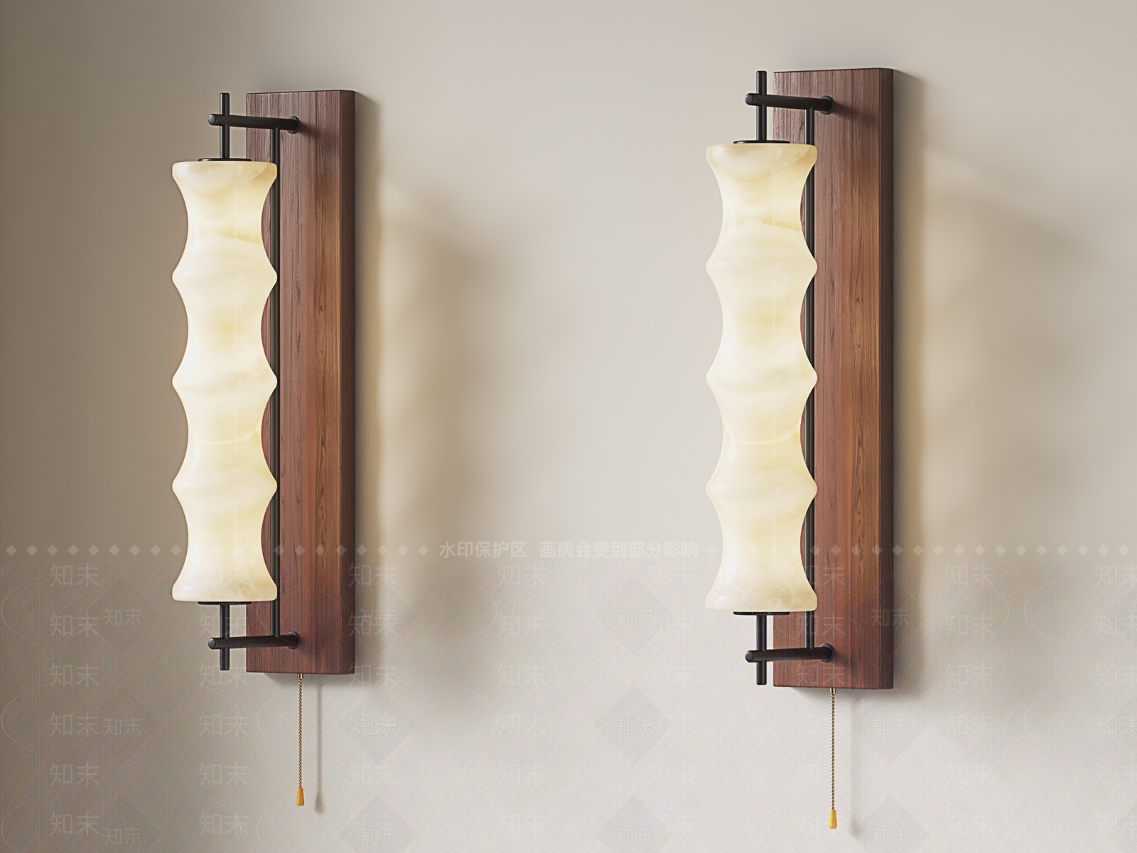 复古中古壁灯SU模型下载【ID:1192945841】