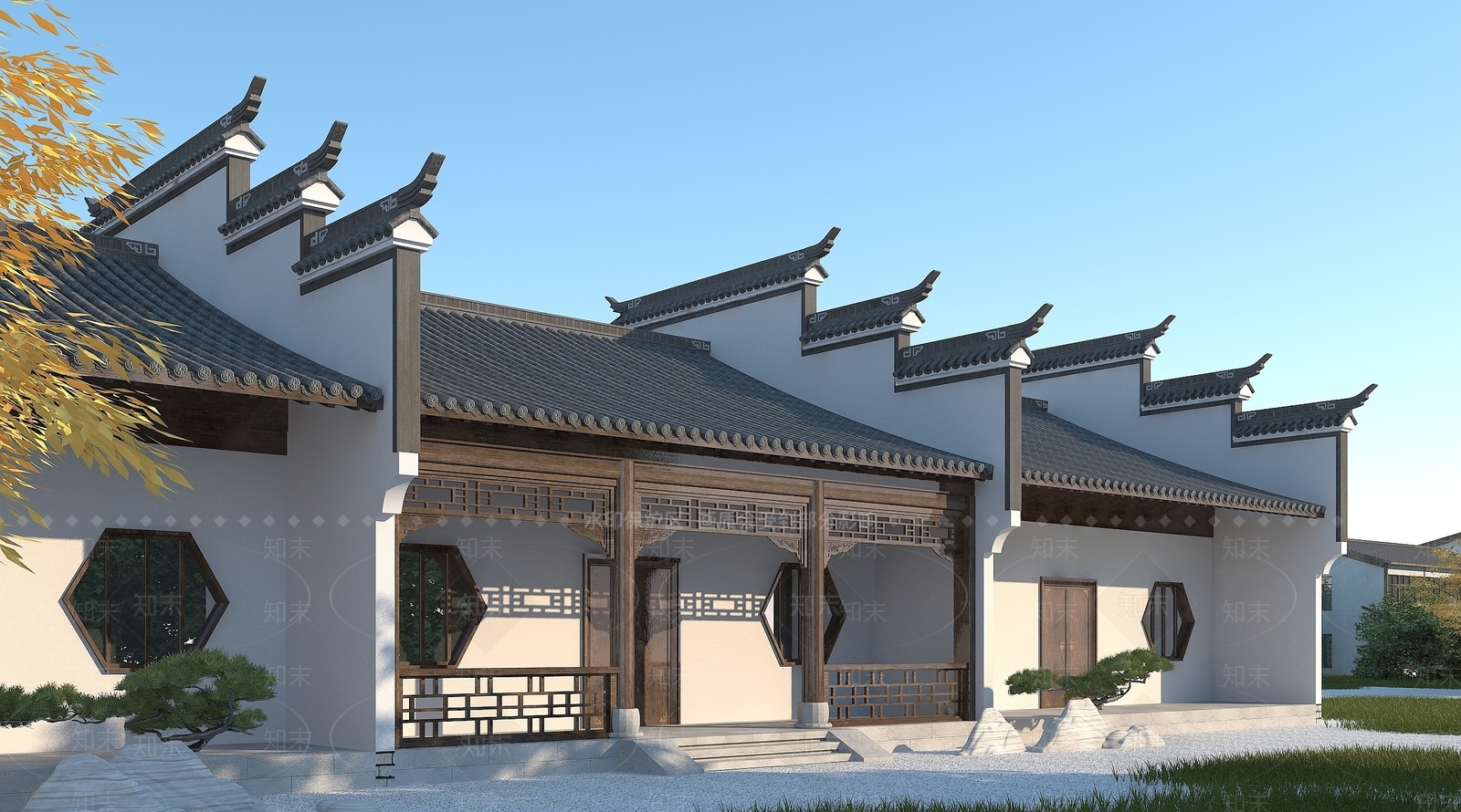 中式商业街3D模型下载【ID:1192946206】