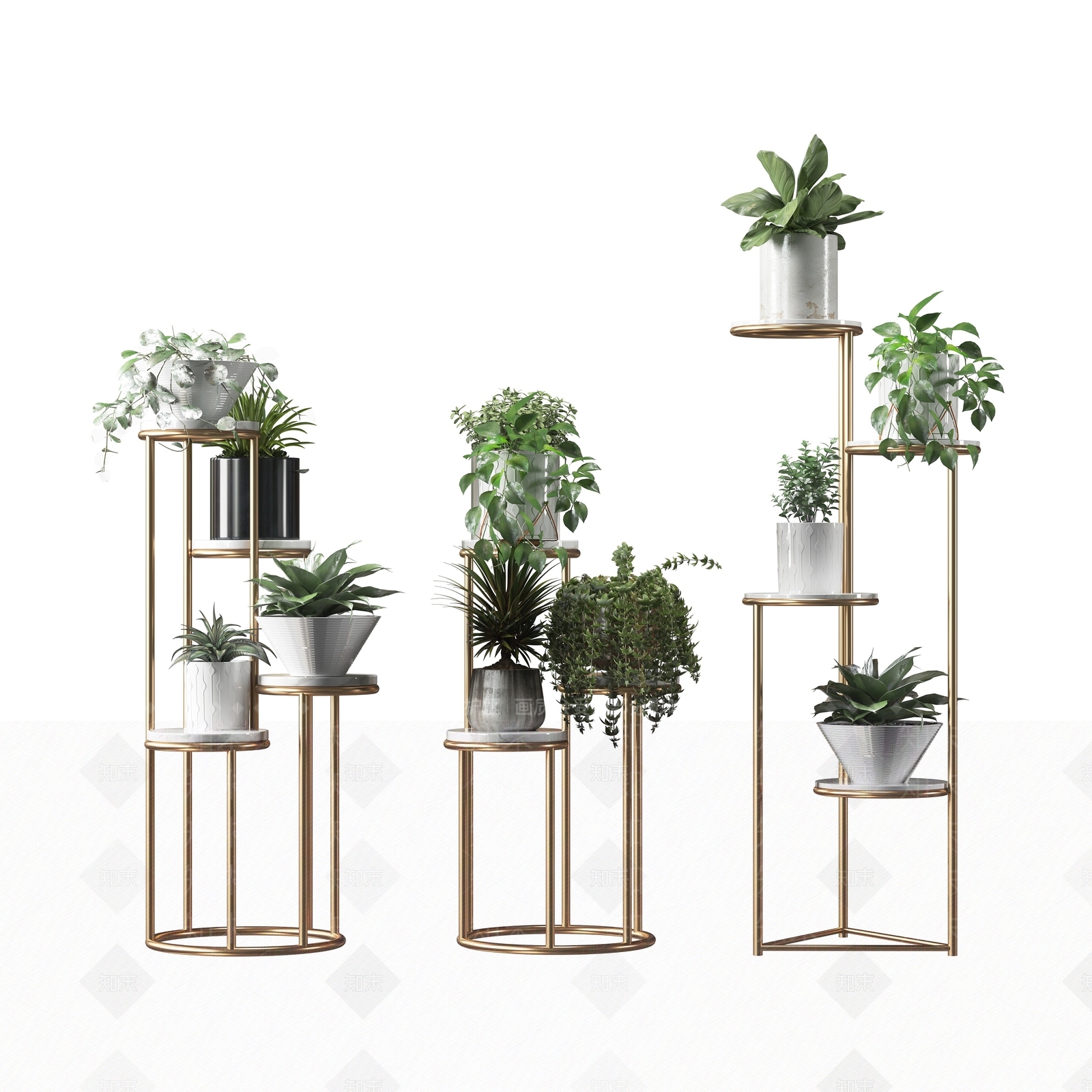 现代植物架3D模型下载【ID:1192946640】