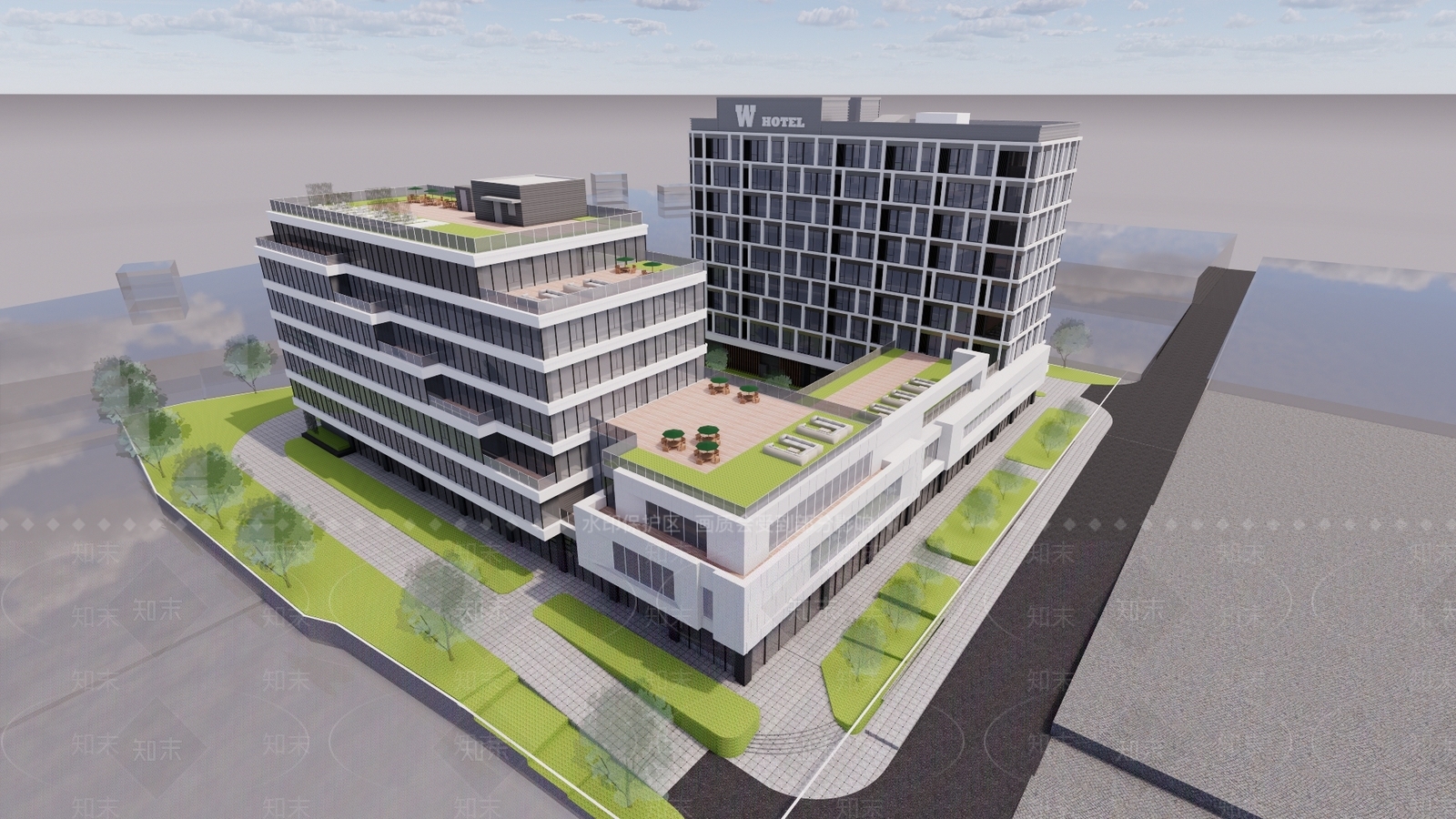 现代小公建SU模型下载【ID:1192951332】