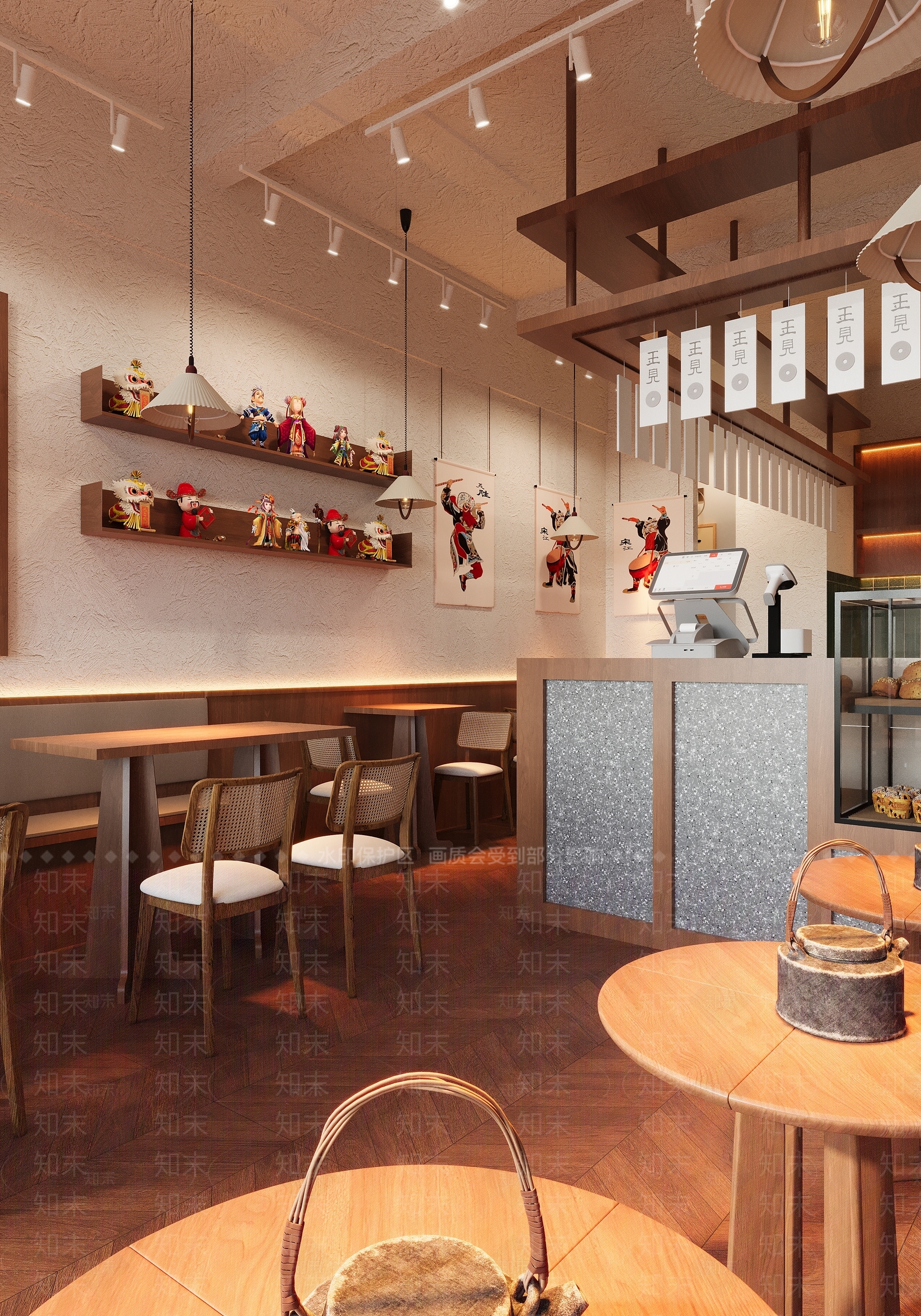 新中式甜品面包店3D模型下载【ID:1215119257】