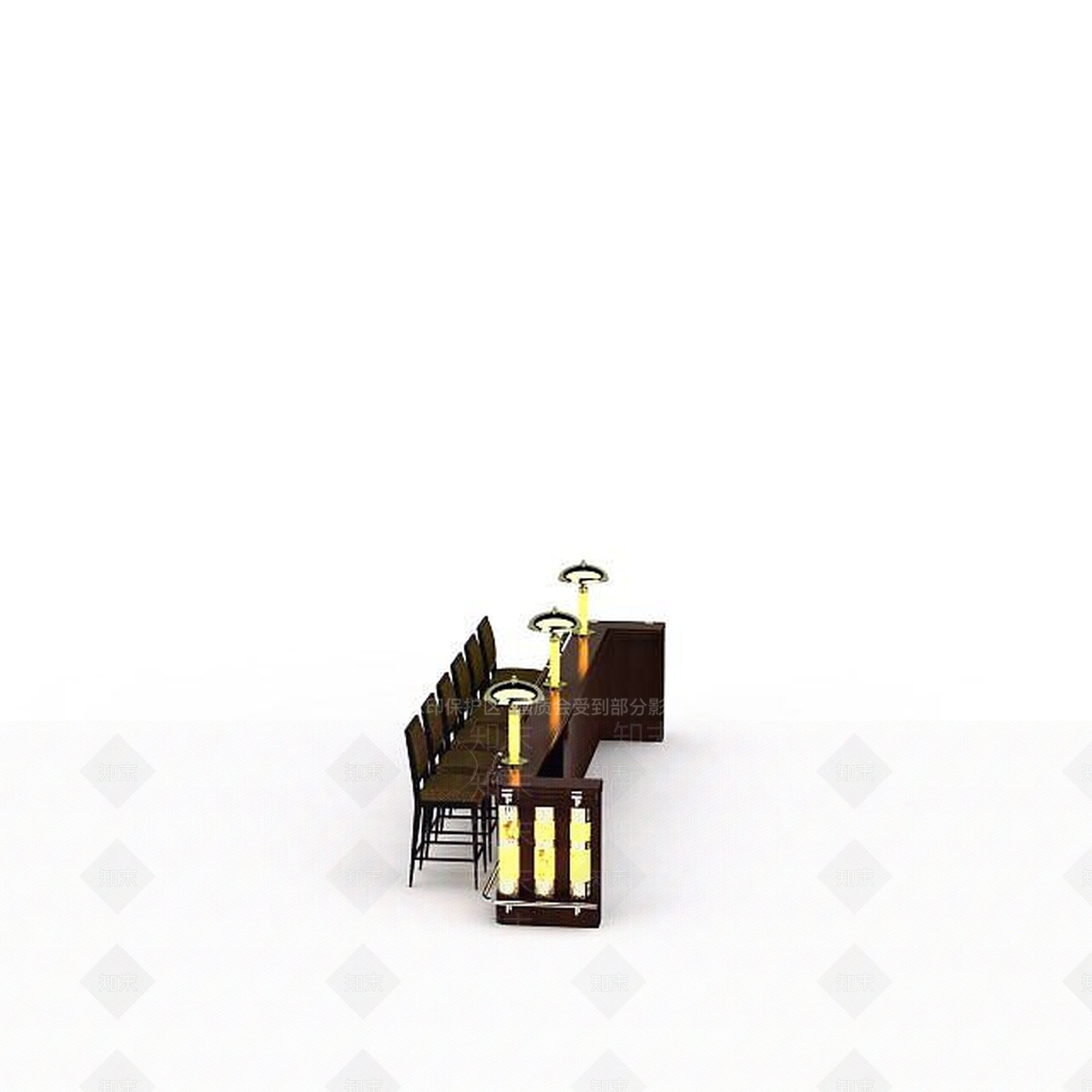 现代书桌椅3D模型下载【ID:1192957495】