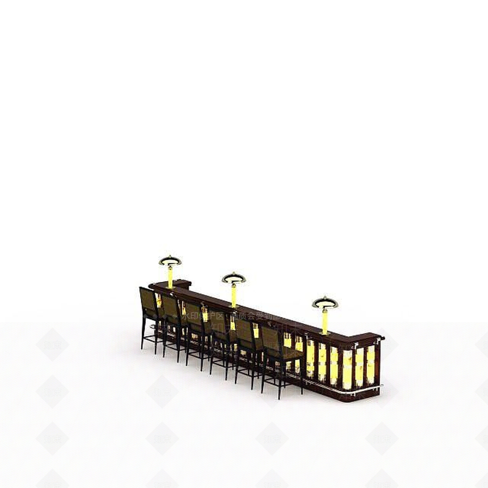 现代书桌椅3D模型下载【ID:1192957495】
