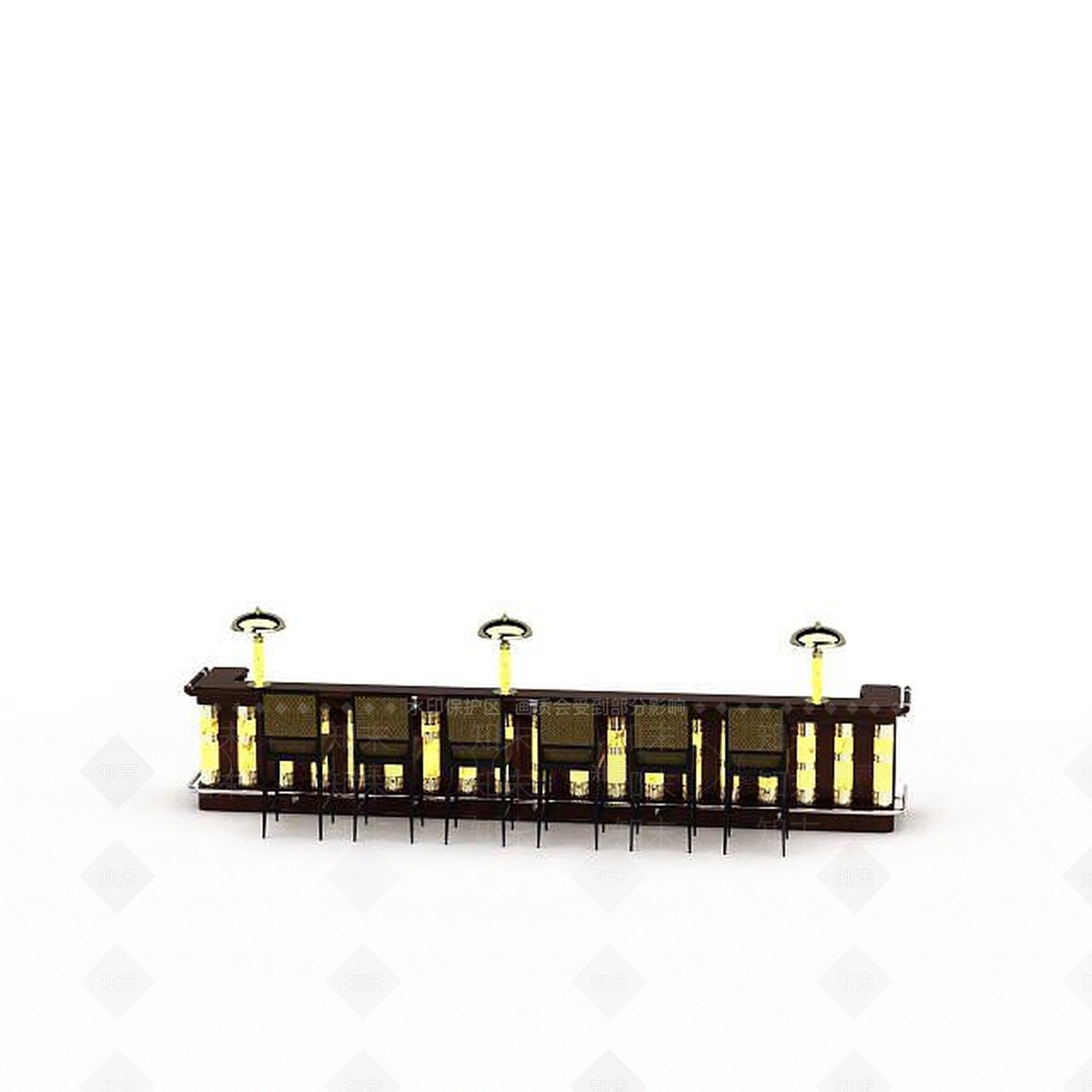 现代书桌椅3D模型下载【ID:1192957495】