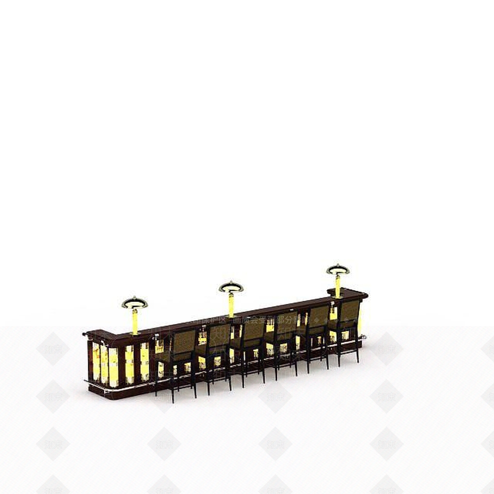 现代书桌椅3D模型下载【ID:1192957495】