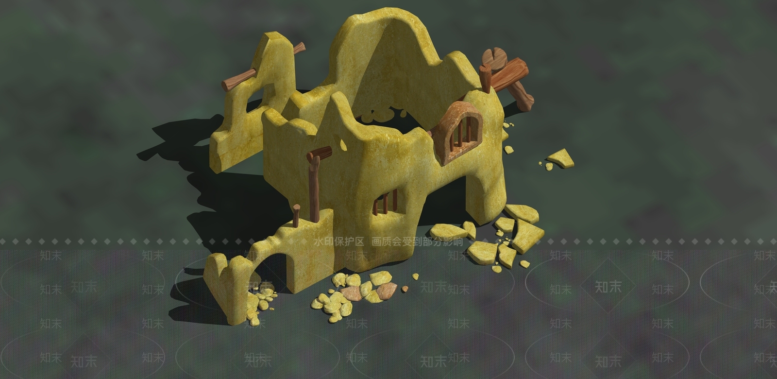 复古风格建筑SU模型下载【ID:1192957671】