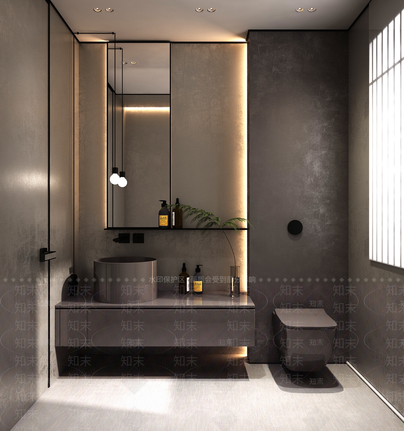 现代卫生间3D模型下载【ID:1192960210】