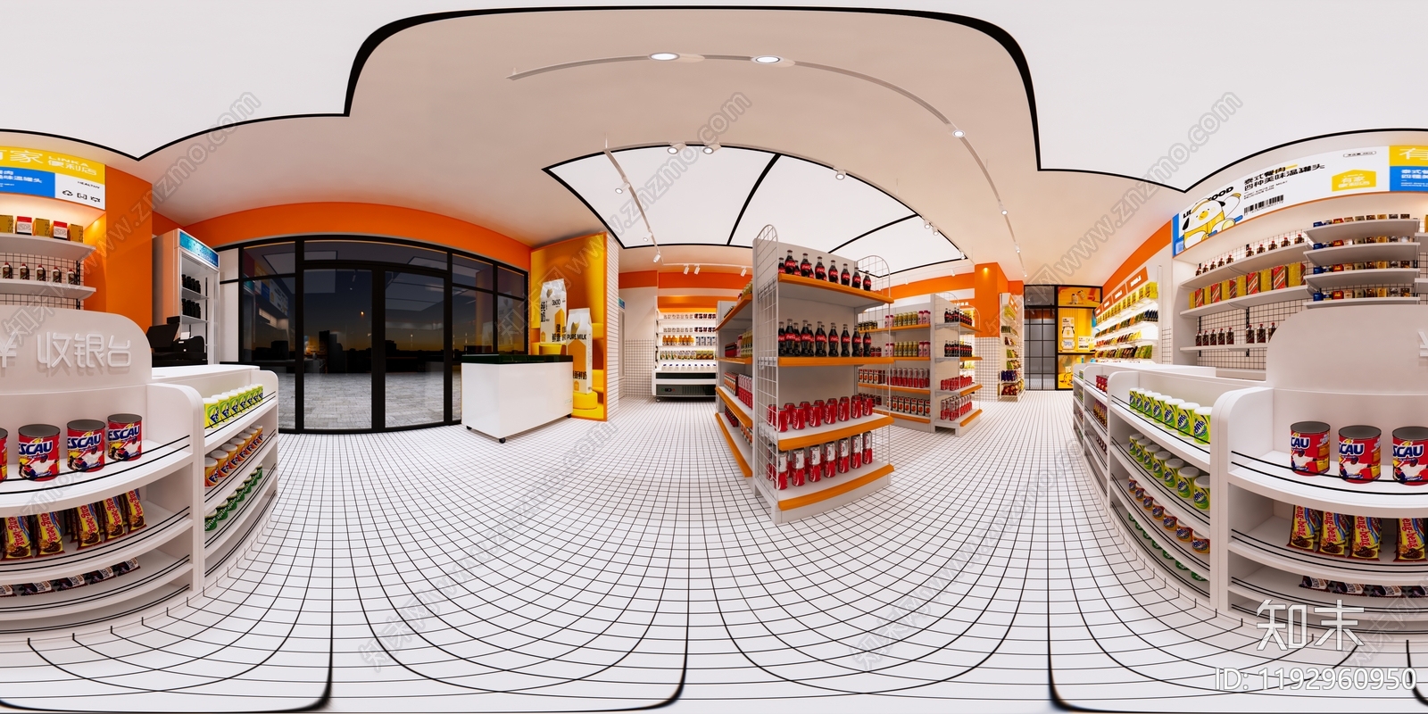 现代简约便利店cad施工图下载【ID:1192960950】