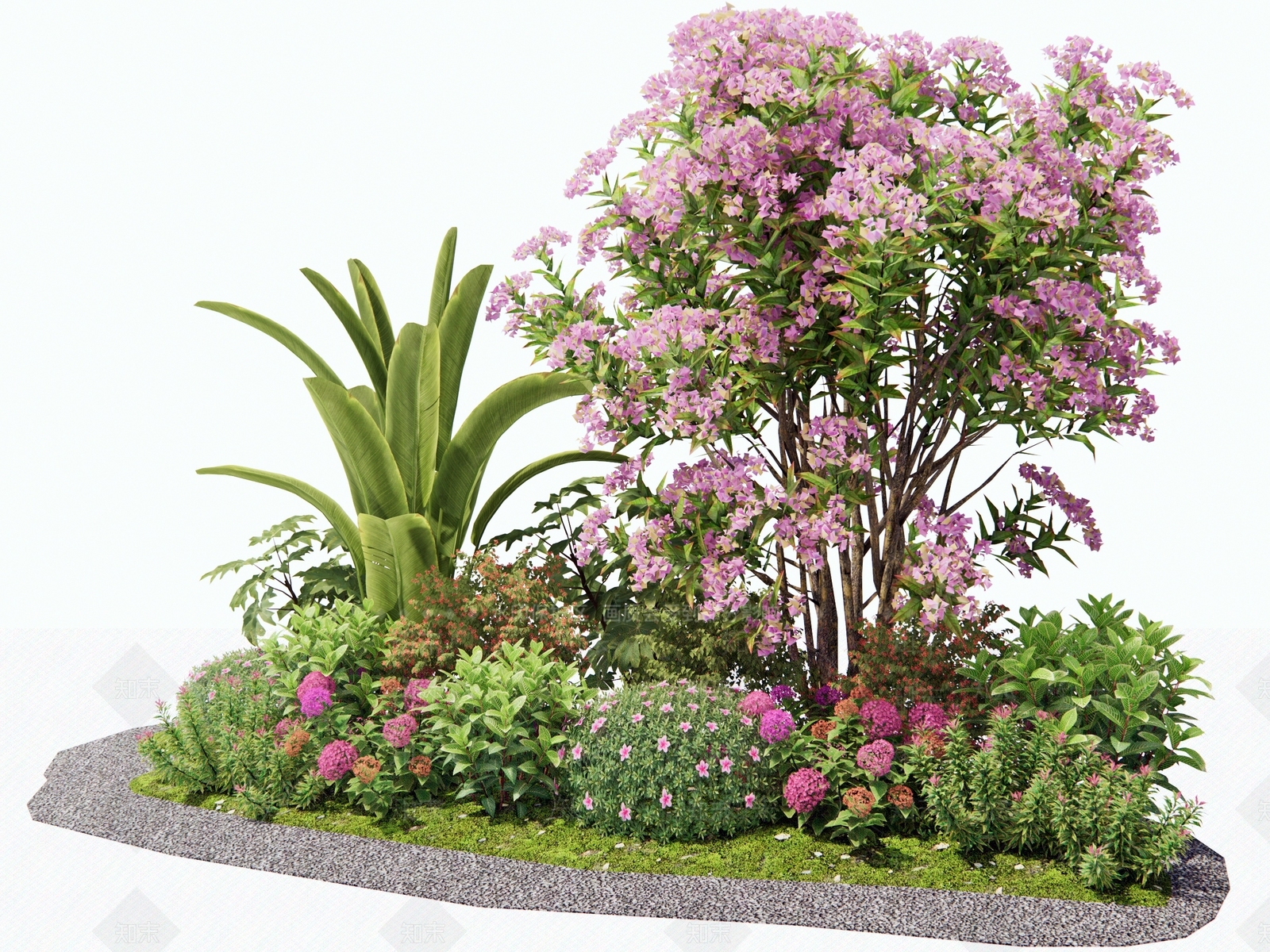 花草组合3D模型下载【ID:1192961184】