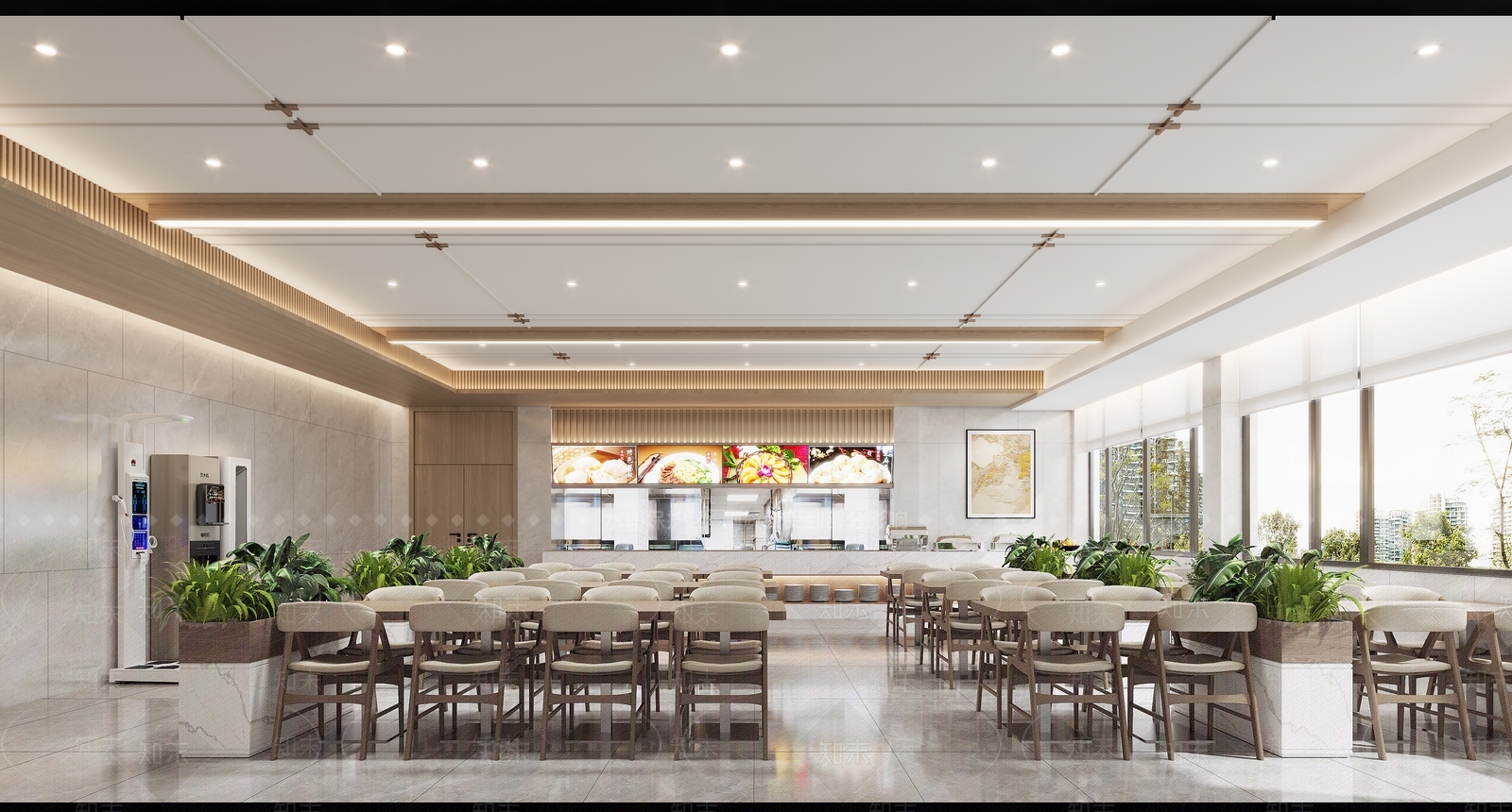 简约现代自助餐厅3D模型下载【ID:1192961766】