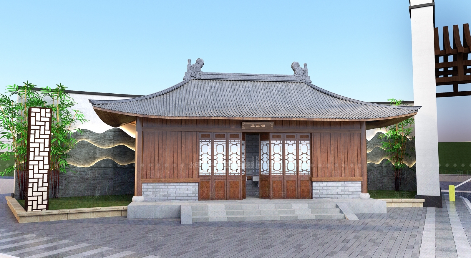 中式新中式古建3D模型下载【ID:1192962224】