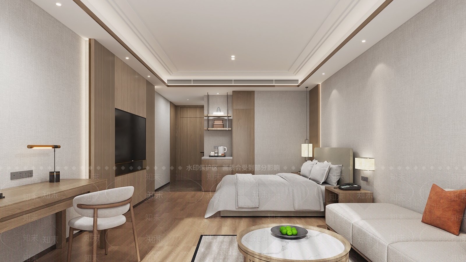 现代侘寂民宿3D模型下载【ID:1192962418】