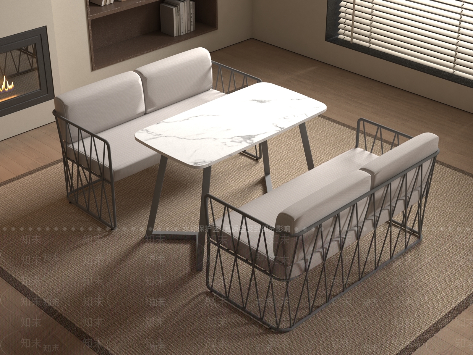 卡座沙发3D模型下载【ID:1192964088】