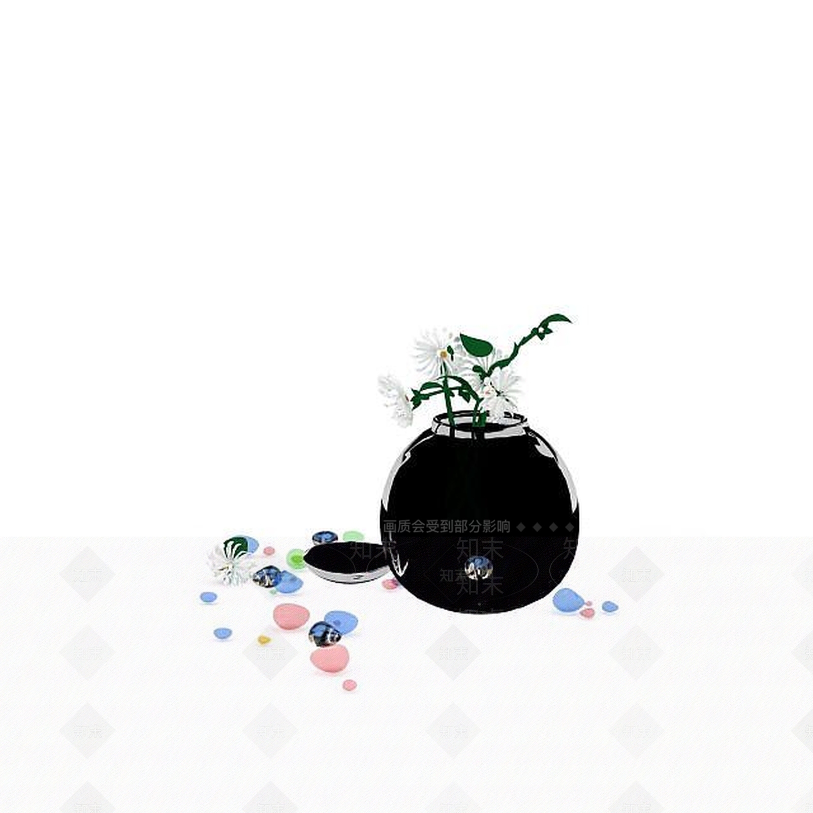 现代摆件组合3D模型下载【ID:1192964263】