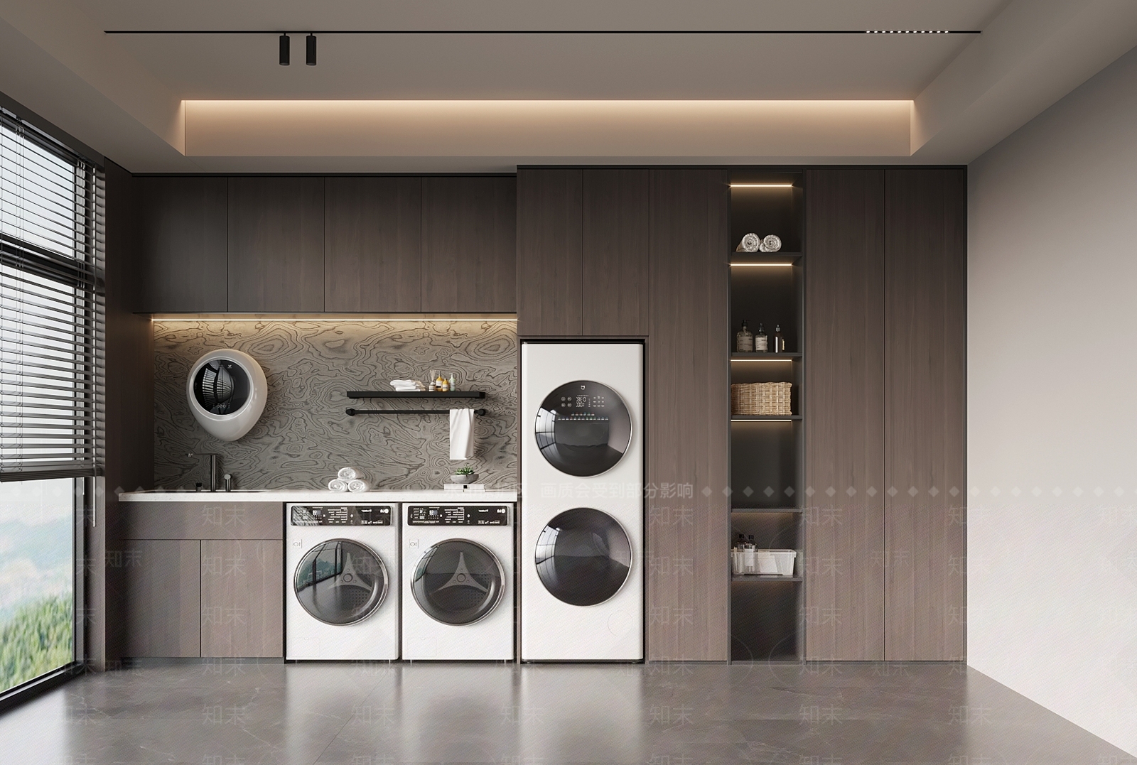 现代意式洗衣机柜3D模型下载【ID:1192969868】
