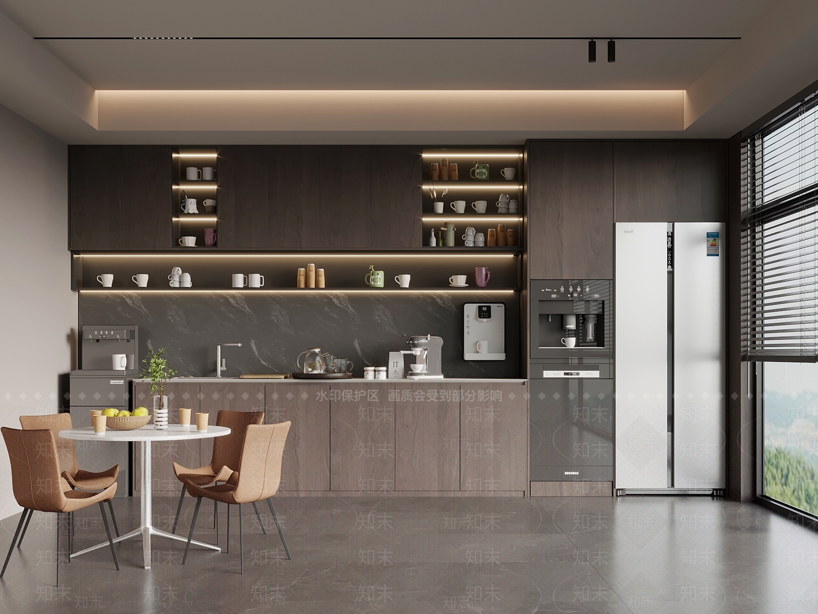现代意式茶水间3D模型下载【ID:1192970701】
