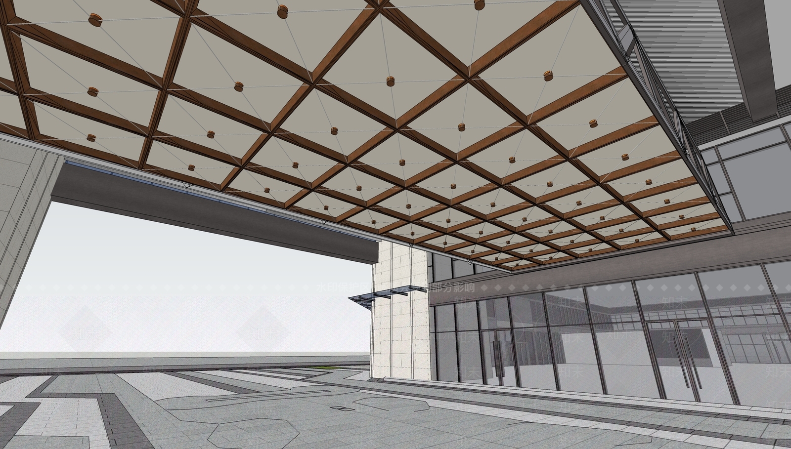现代其他公共空间SU模型下载【ID:1192973050】