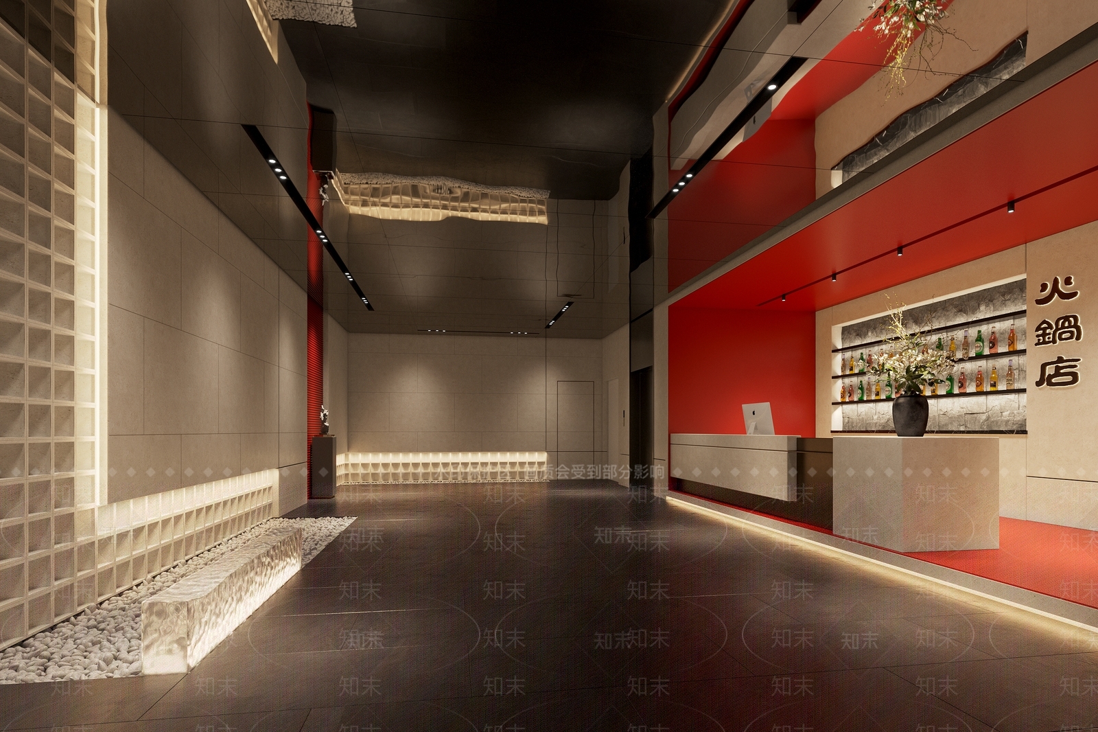 现代新中式其他餐饮空间3D模型下载【ID:1192973433】